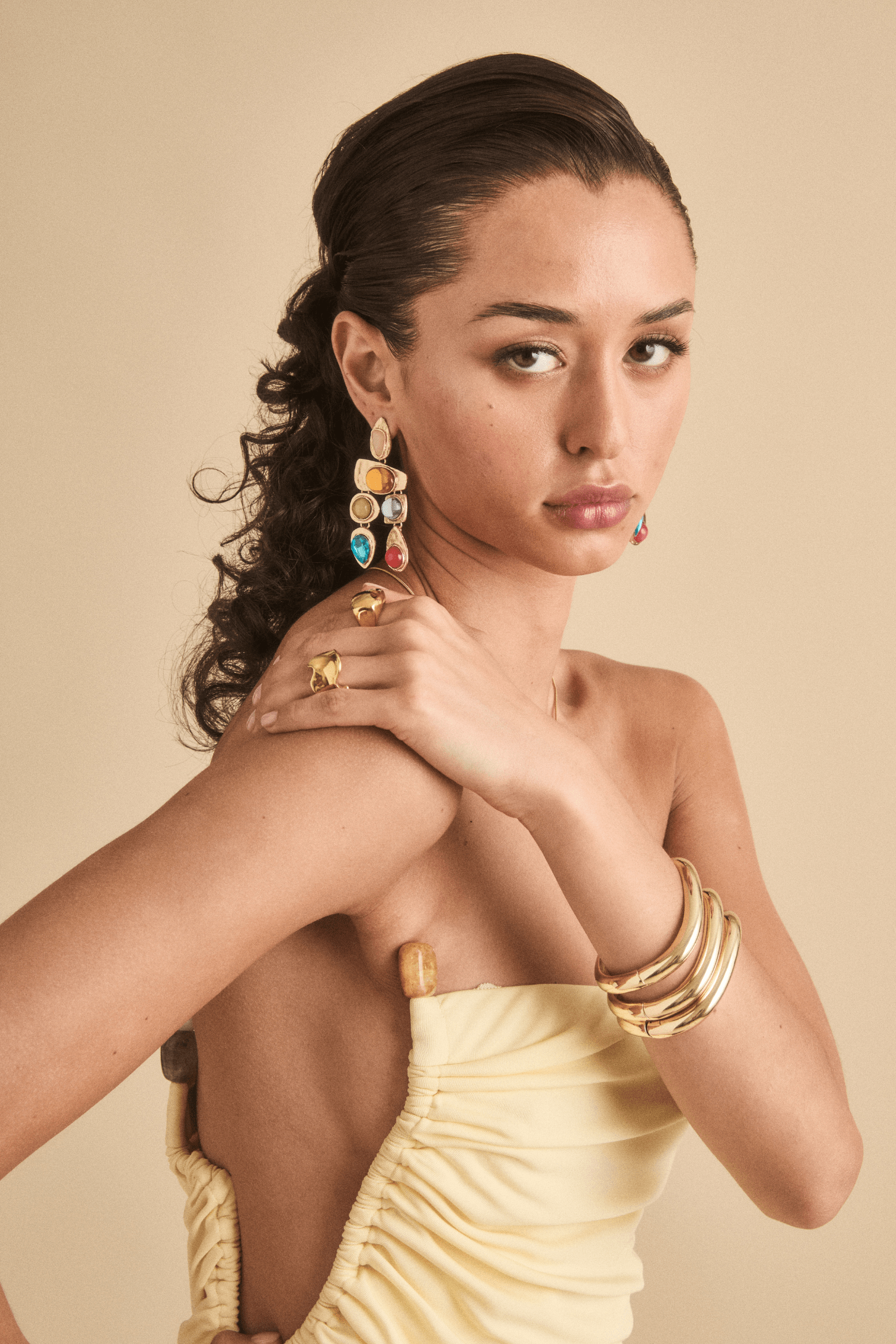 Multi Stone Earrings