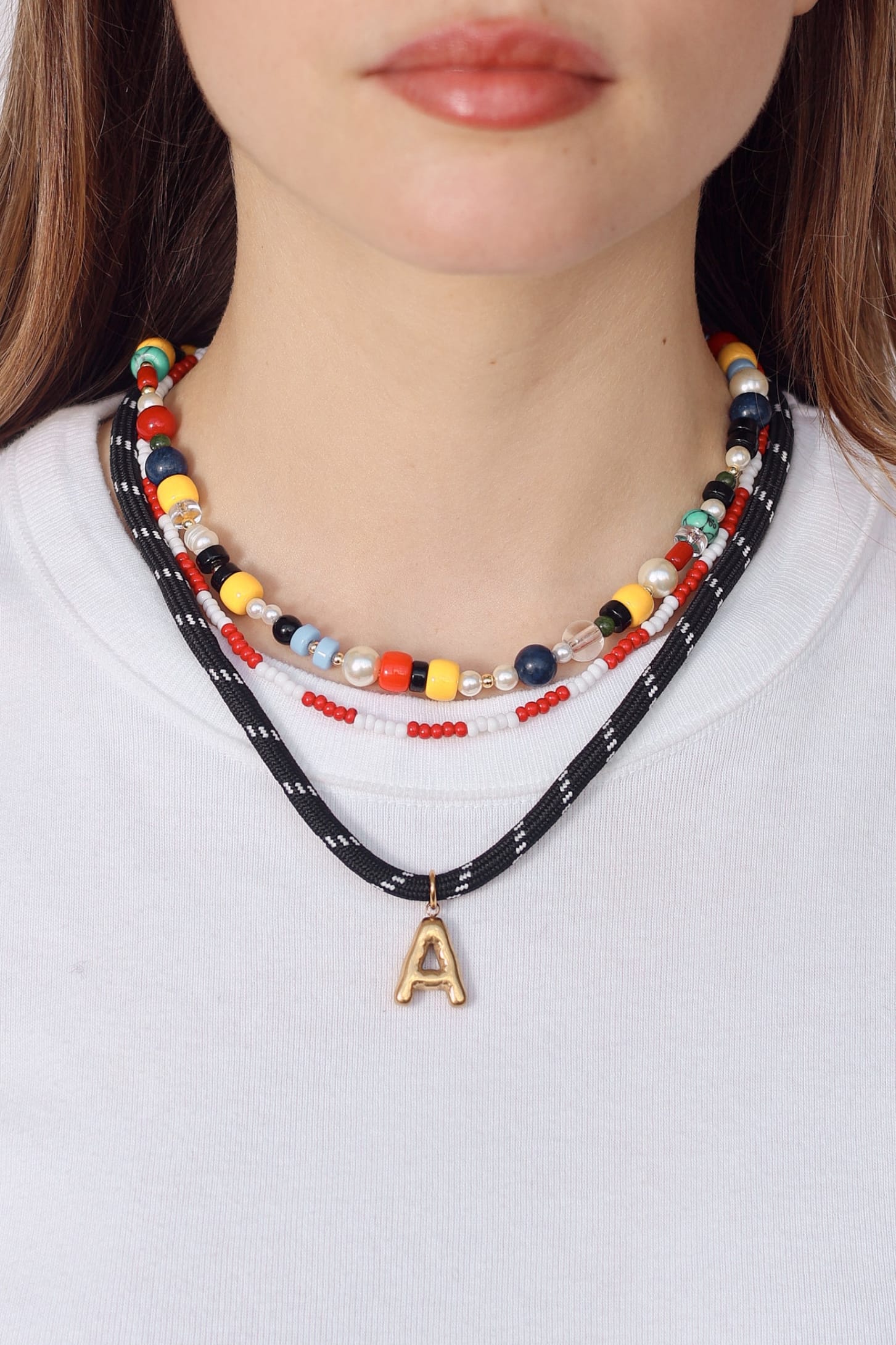 Bubble Initial Paracord Necklace