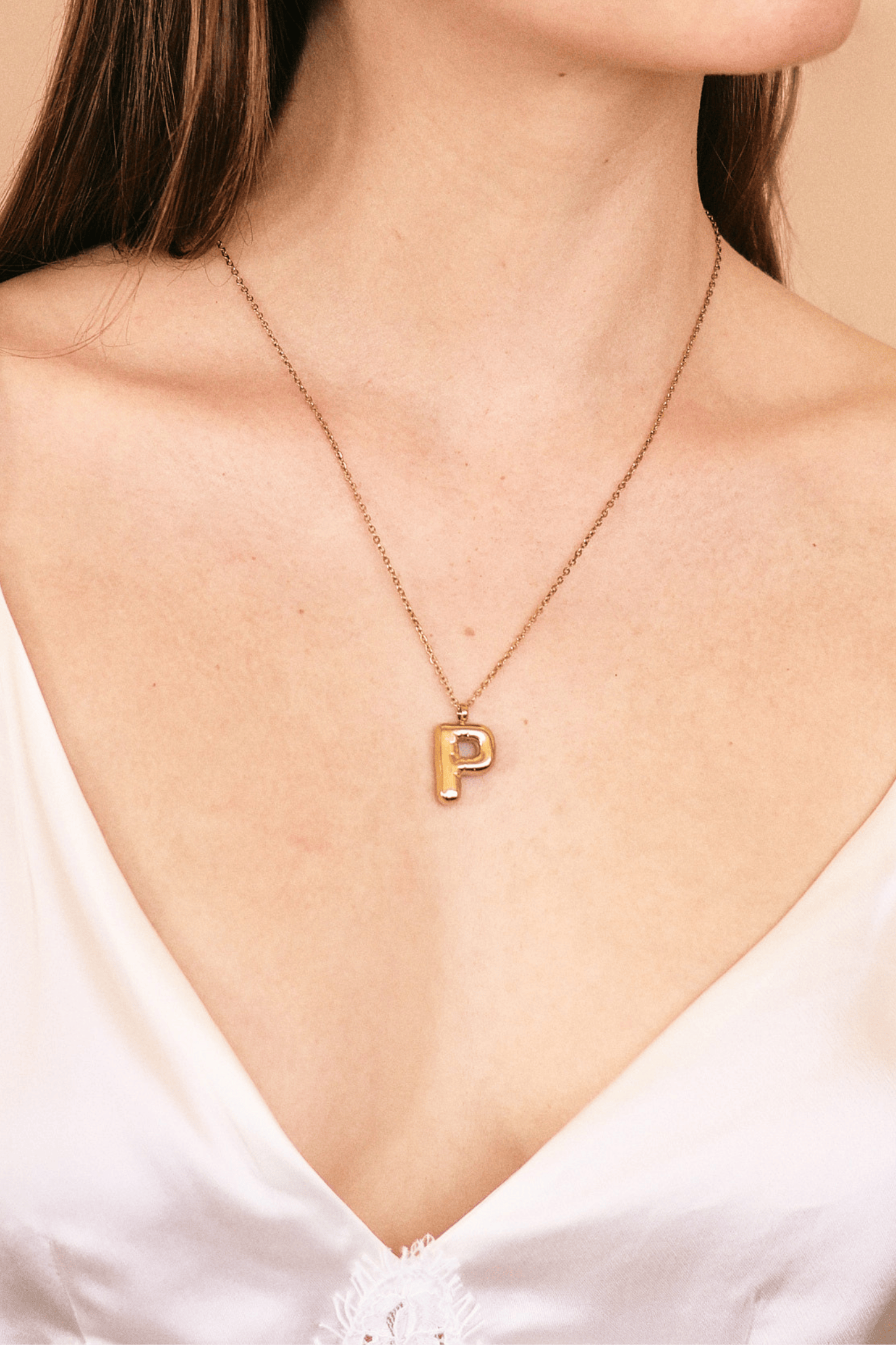 Bubble Initial Necklace