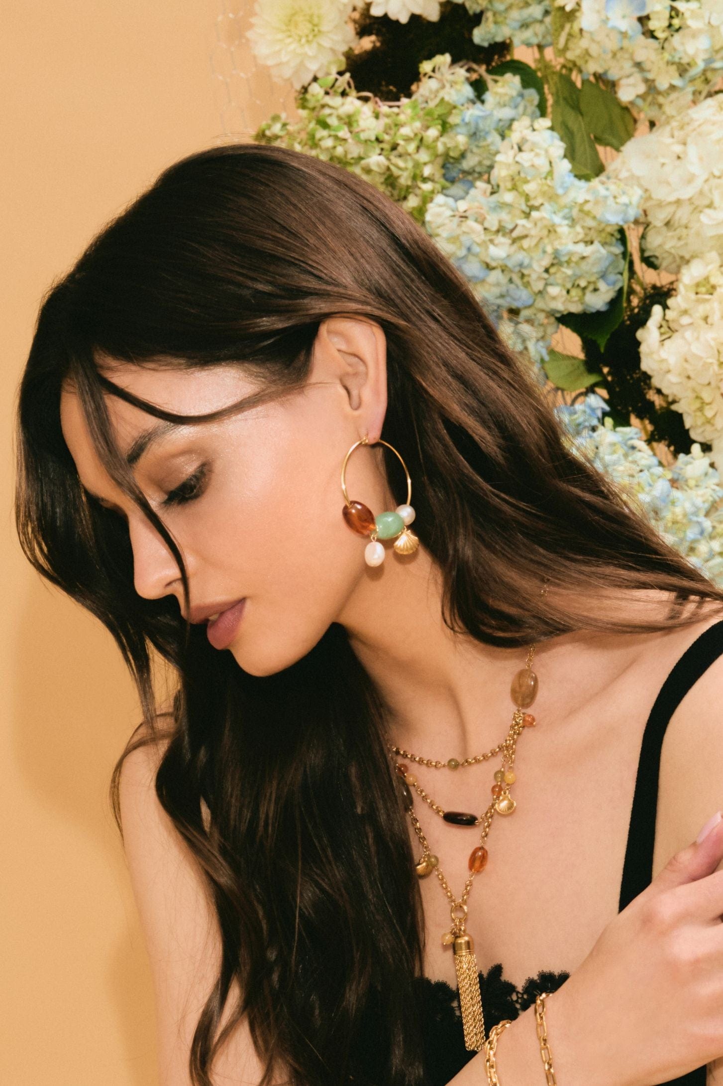 Drift Charm Hoop Earrings