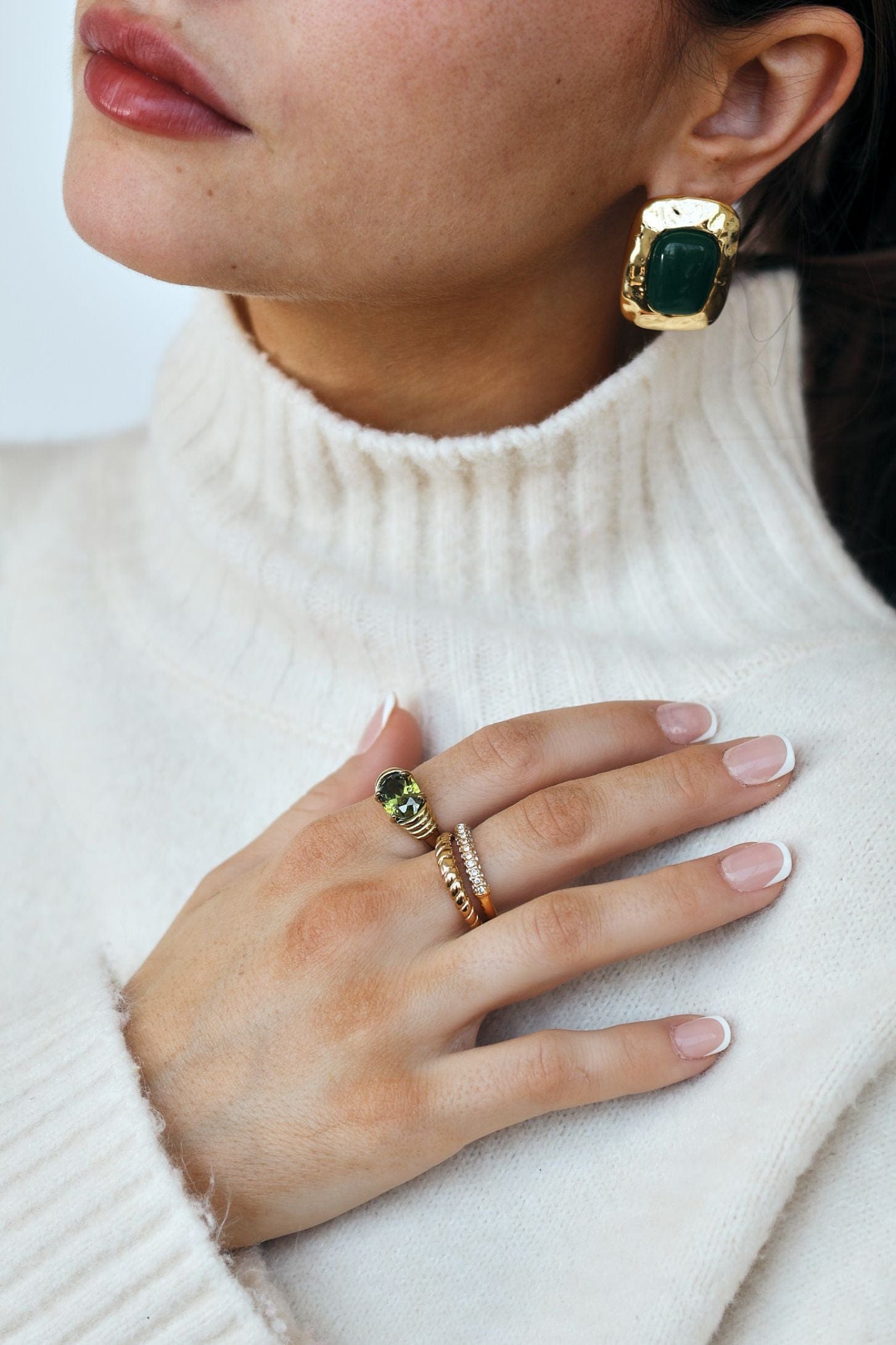 Pave Stone Ring