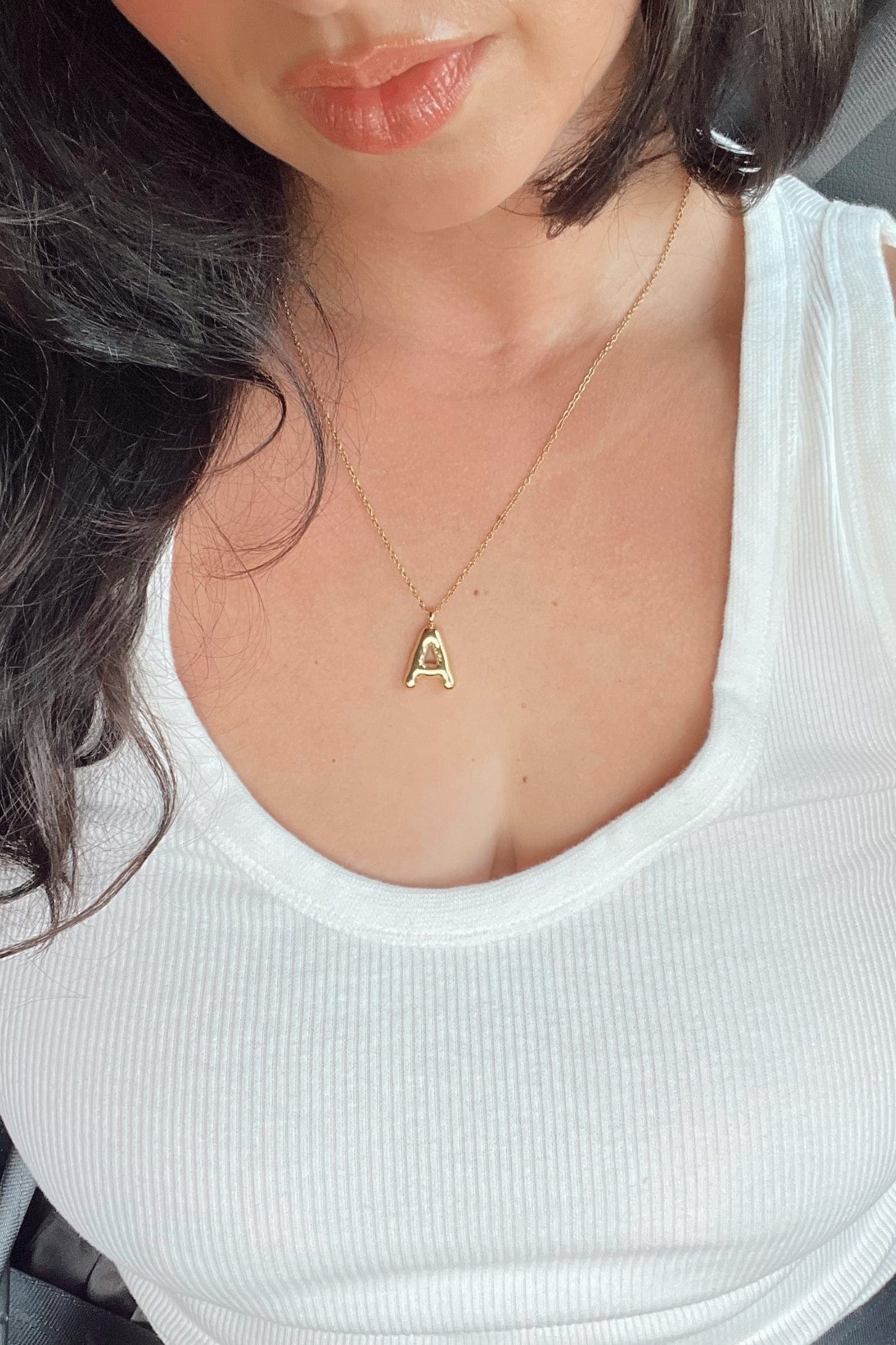 Bubble Initial Necklace