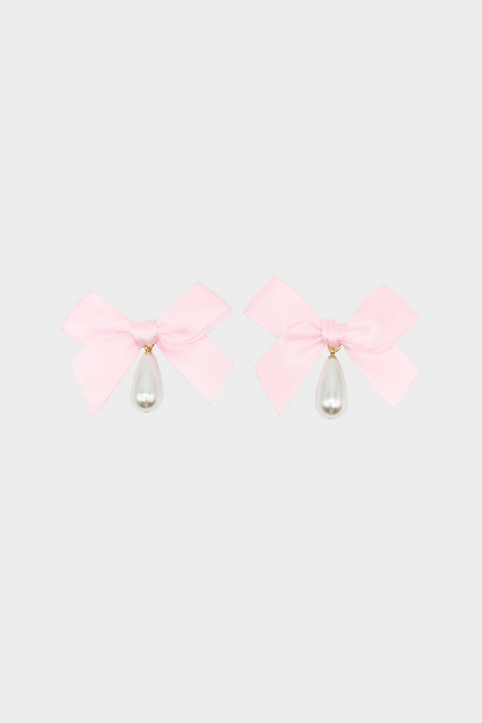 Bow Drop Pearl Earrings | Petit Moments Bow Drop Pearl Earrings | Petit Moments