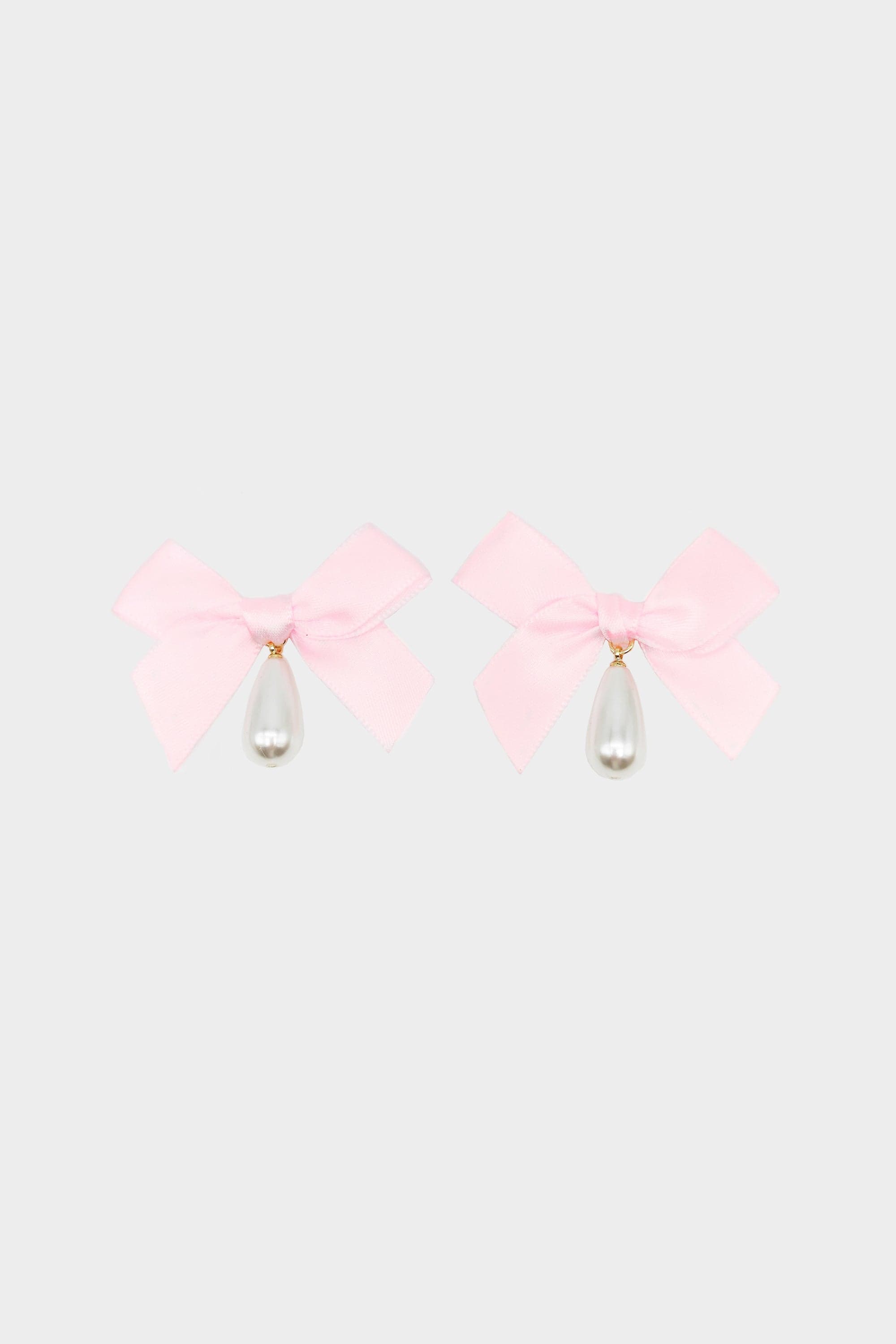 Bow Drop Pearl Earrings