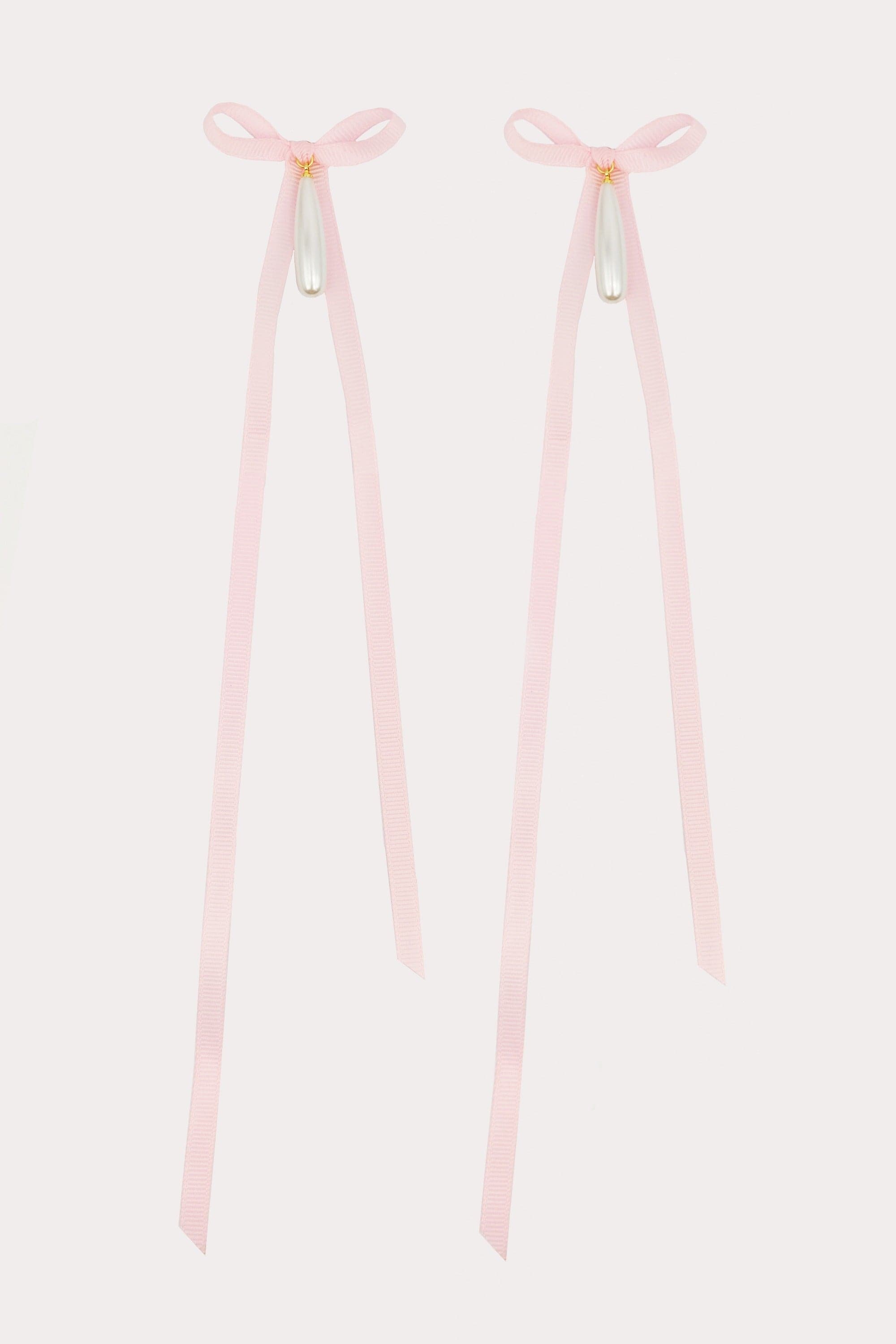 Long Bow Drop Pendant Earrings