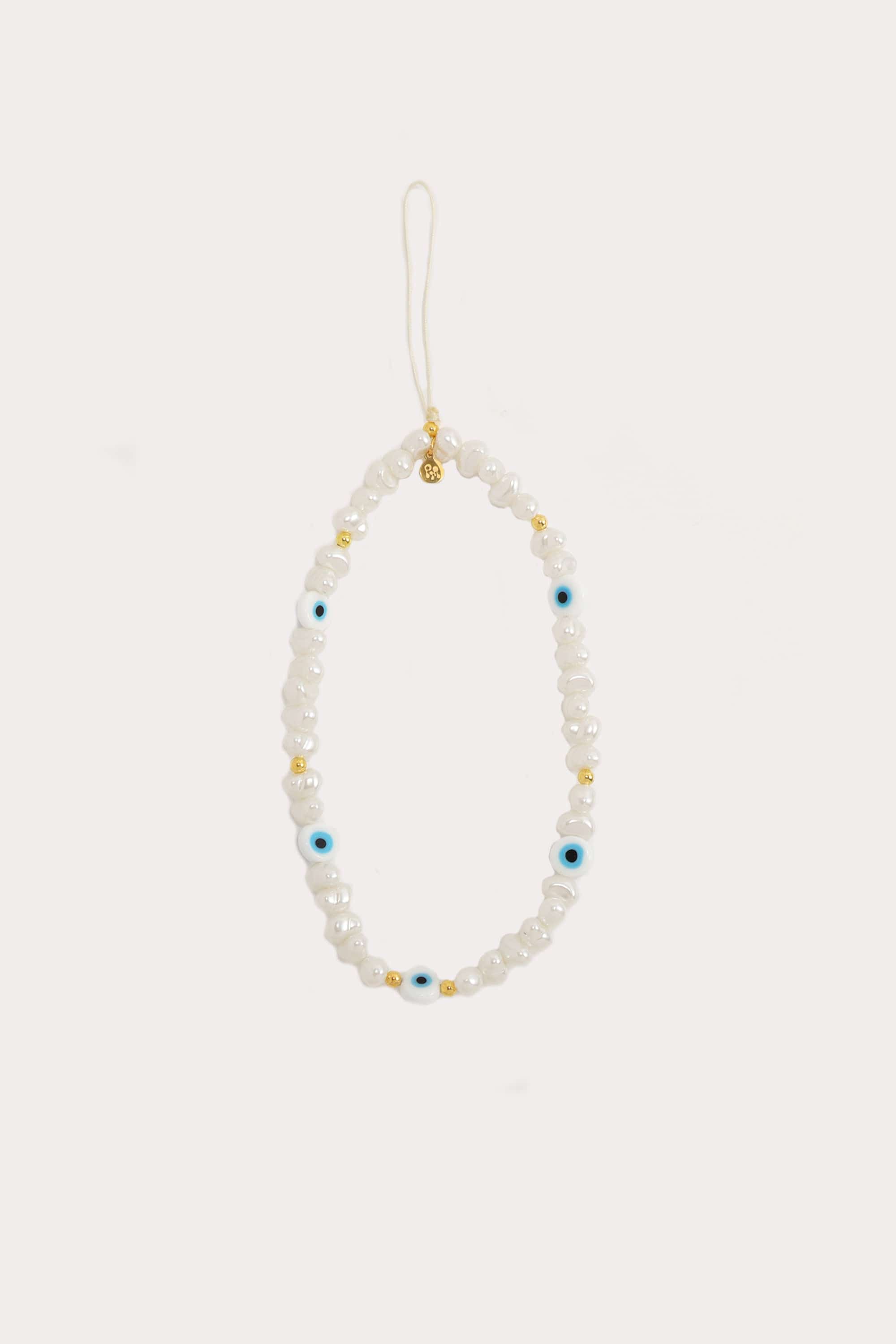Evil Eye Pearl Phone Charm