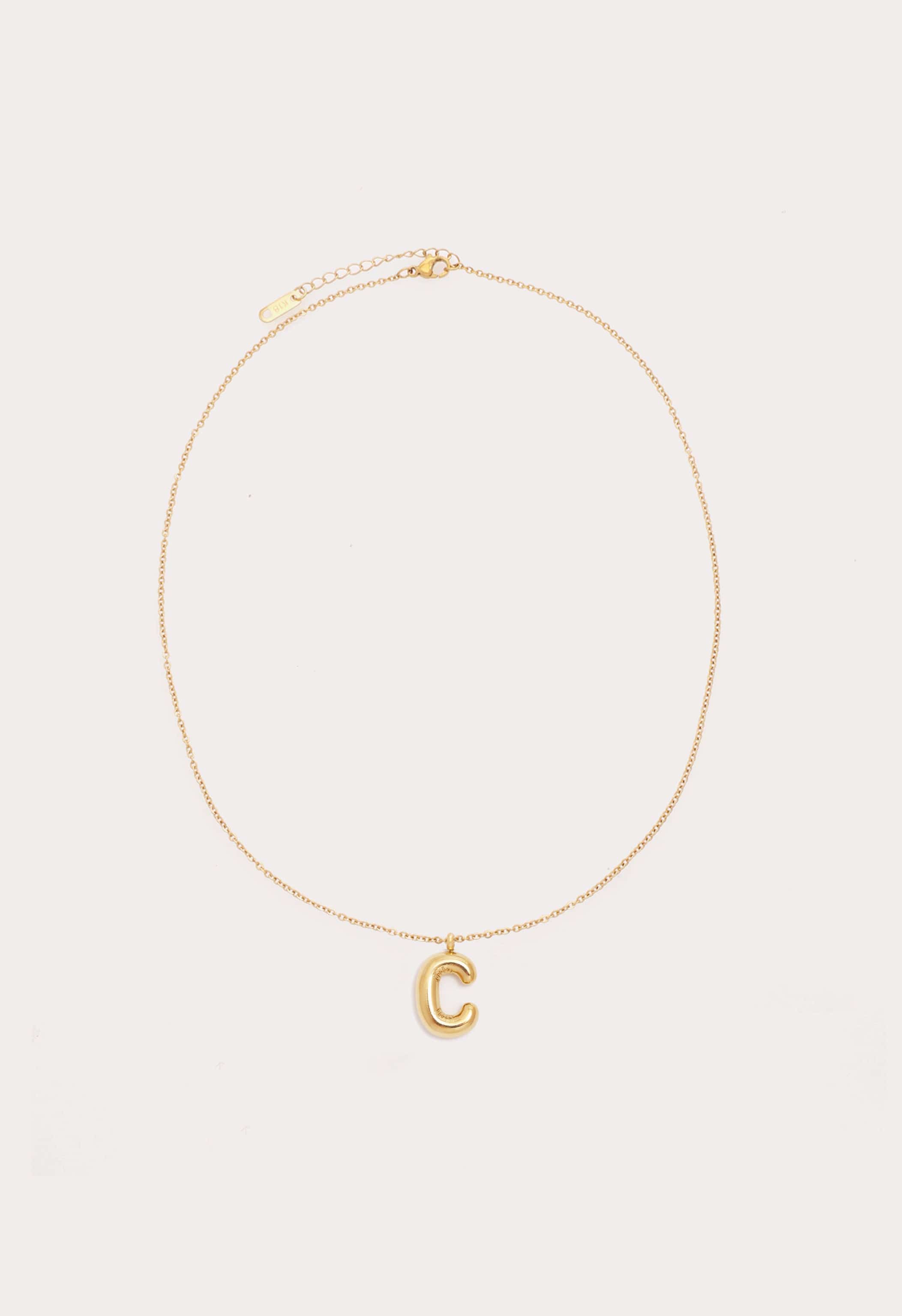 Bubble Initial Necklace