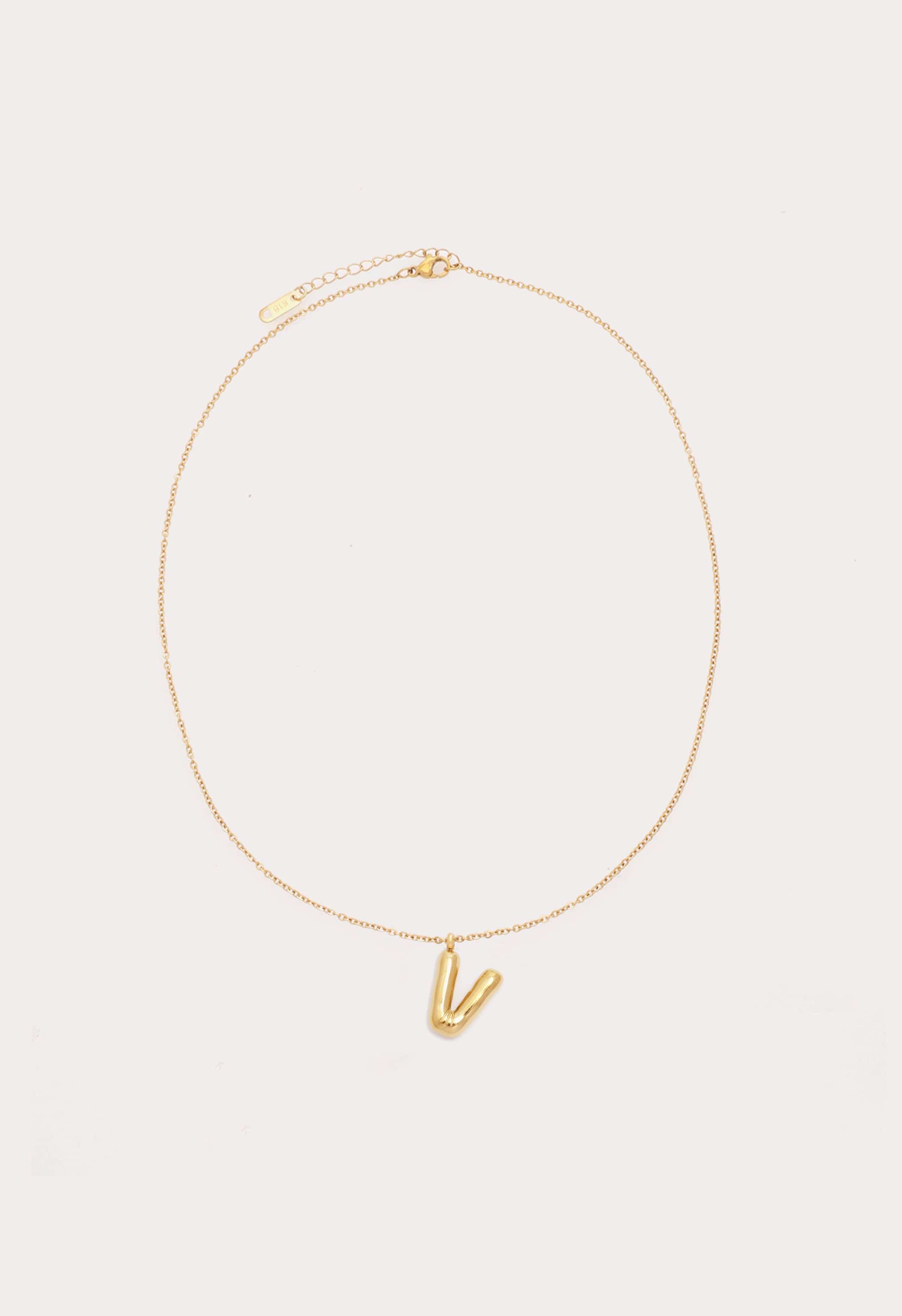 Bubble Initial Necklace