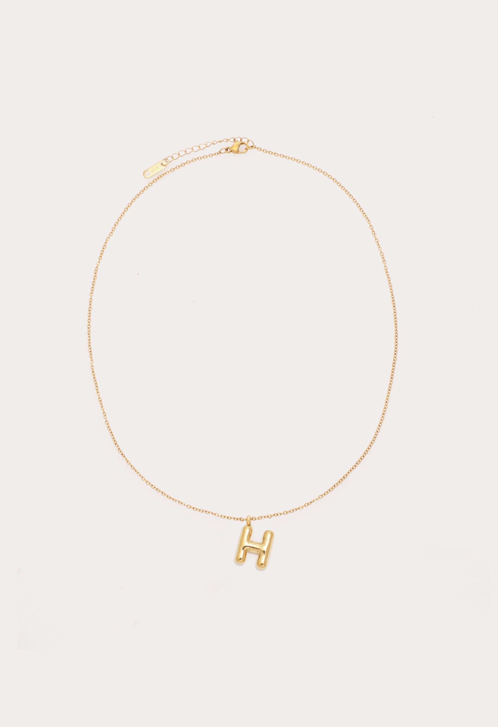 Bubble Initial Necklace