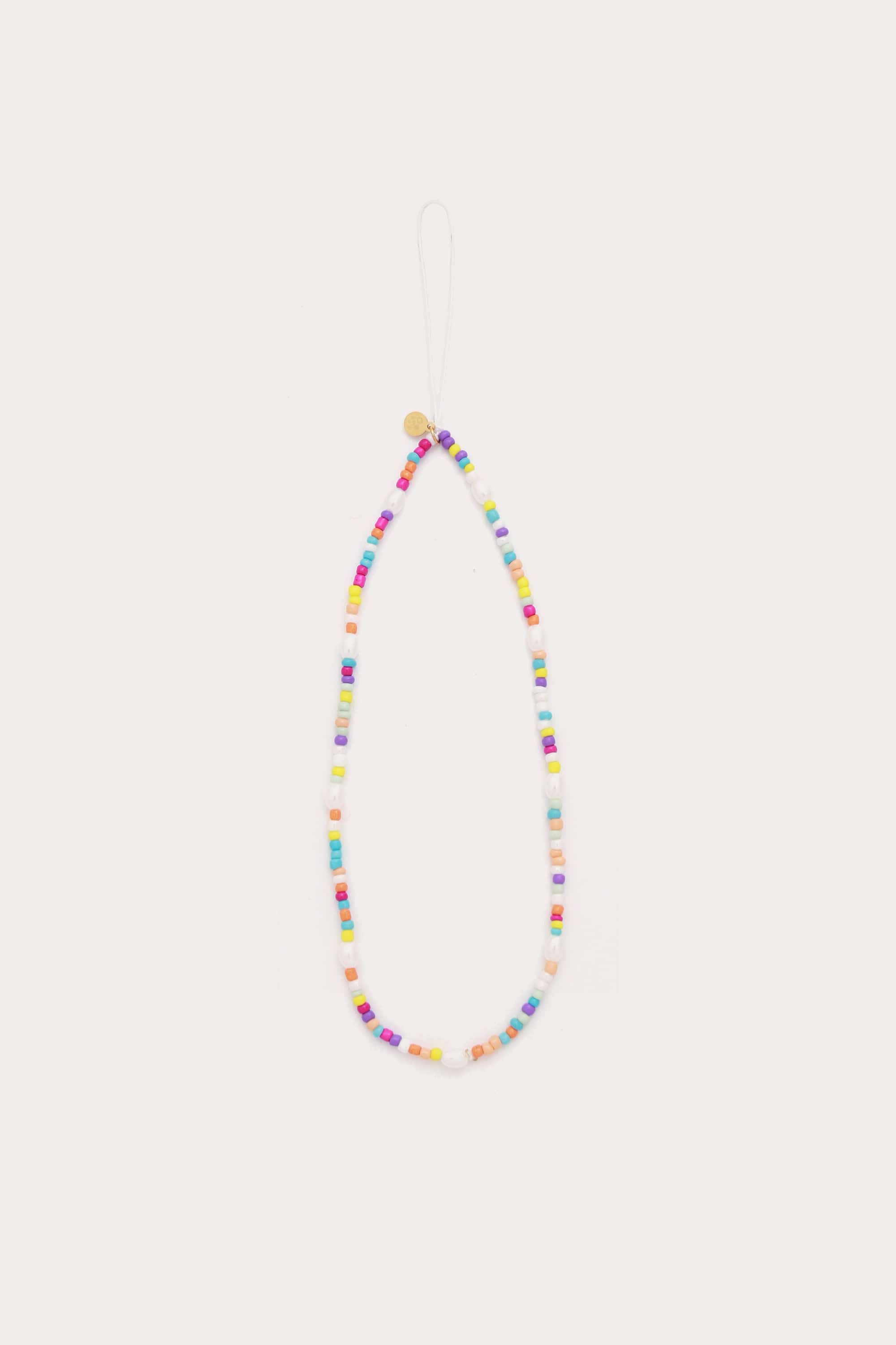 Rainbow Beaded Phone Charm