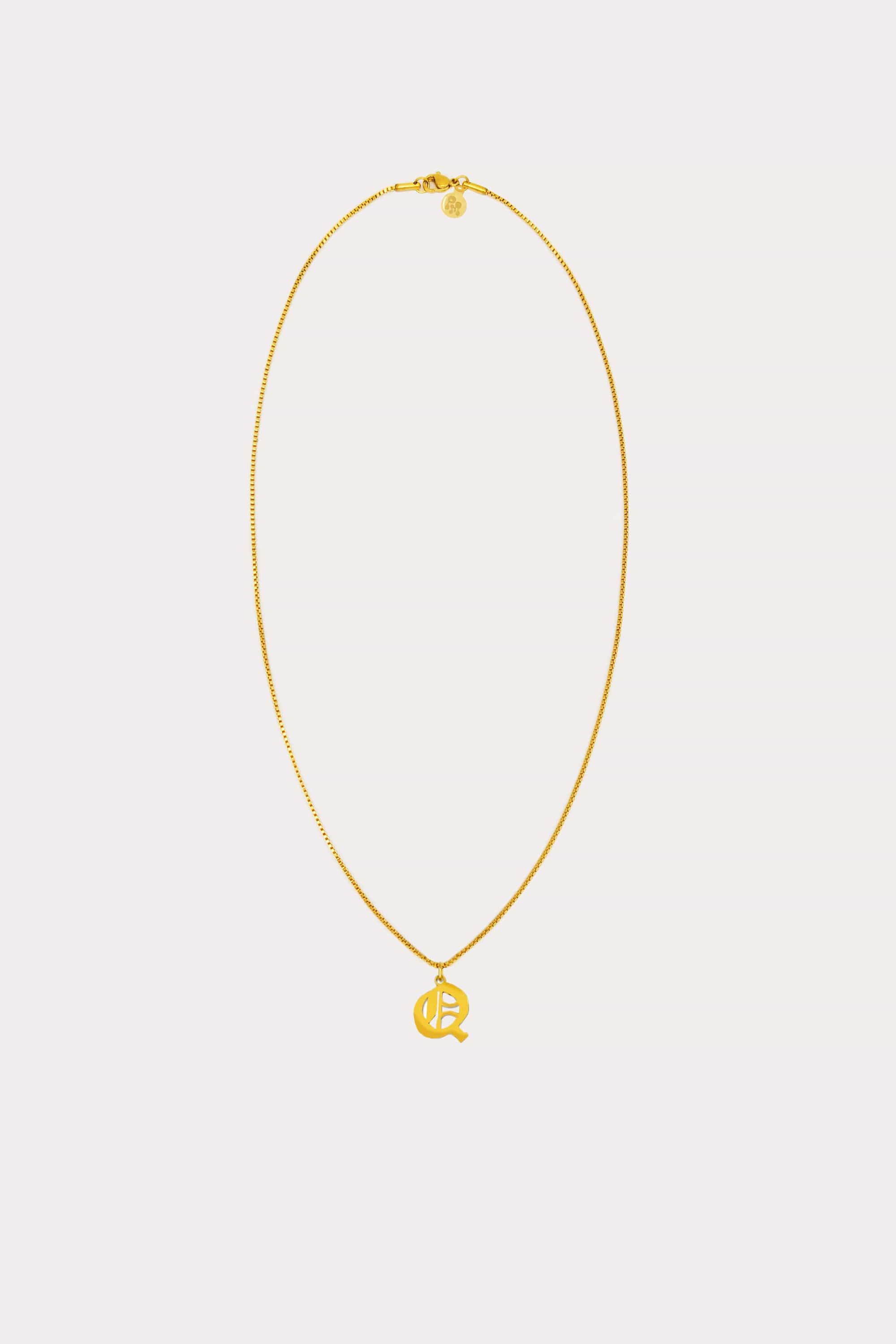 Old English Initial Necklace