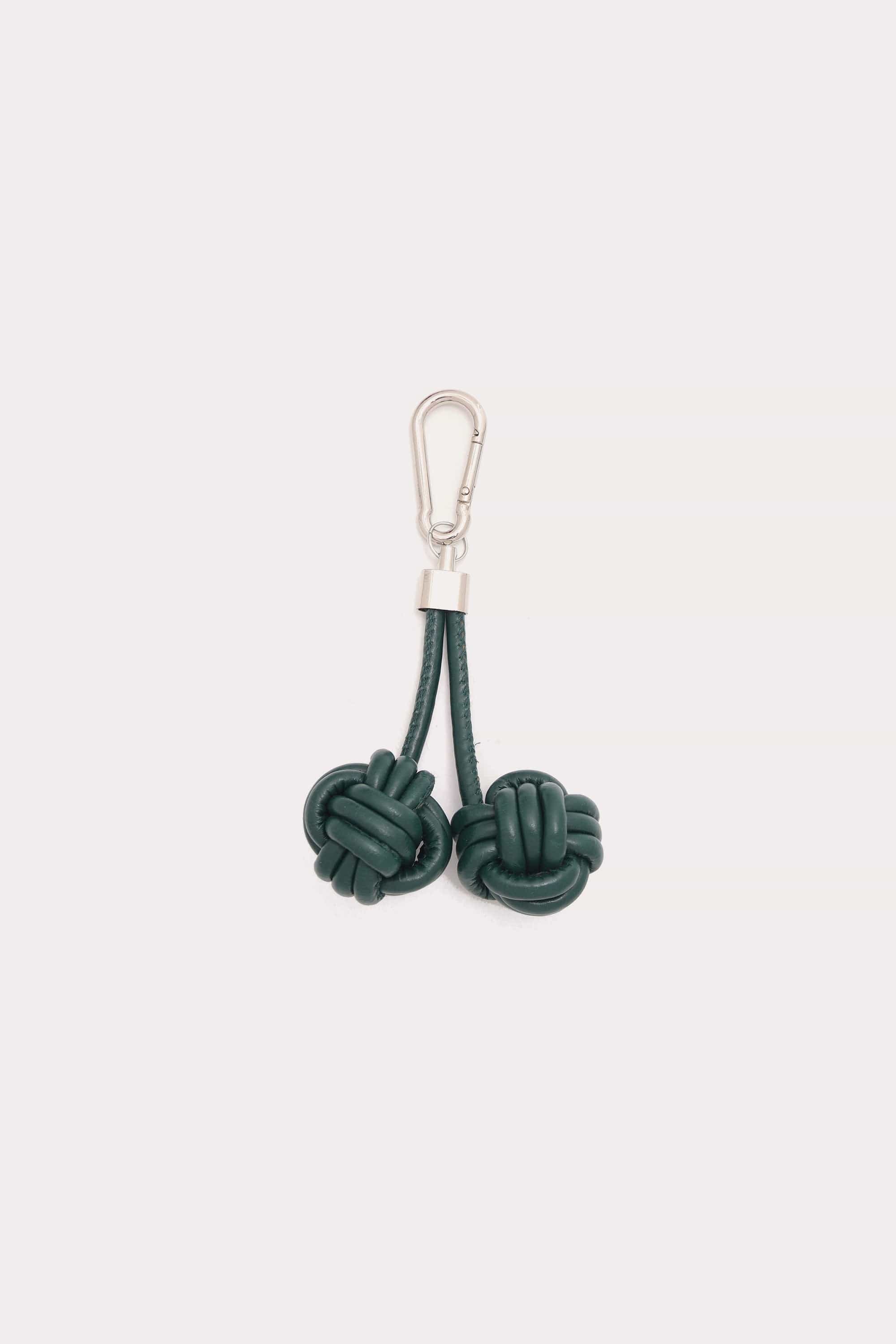 Leather Knot Cherry Bag Charm