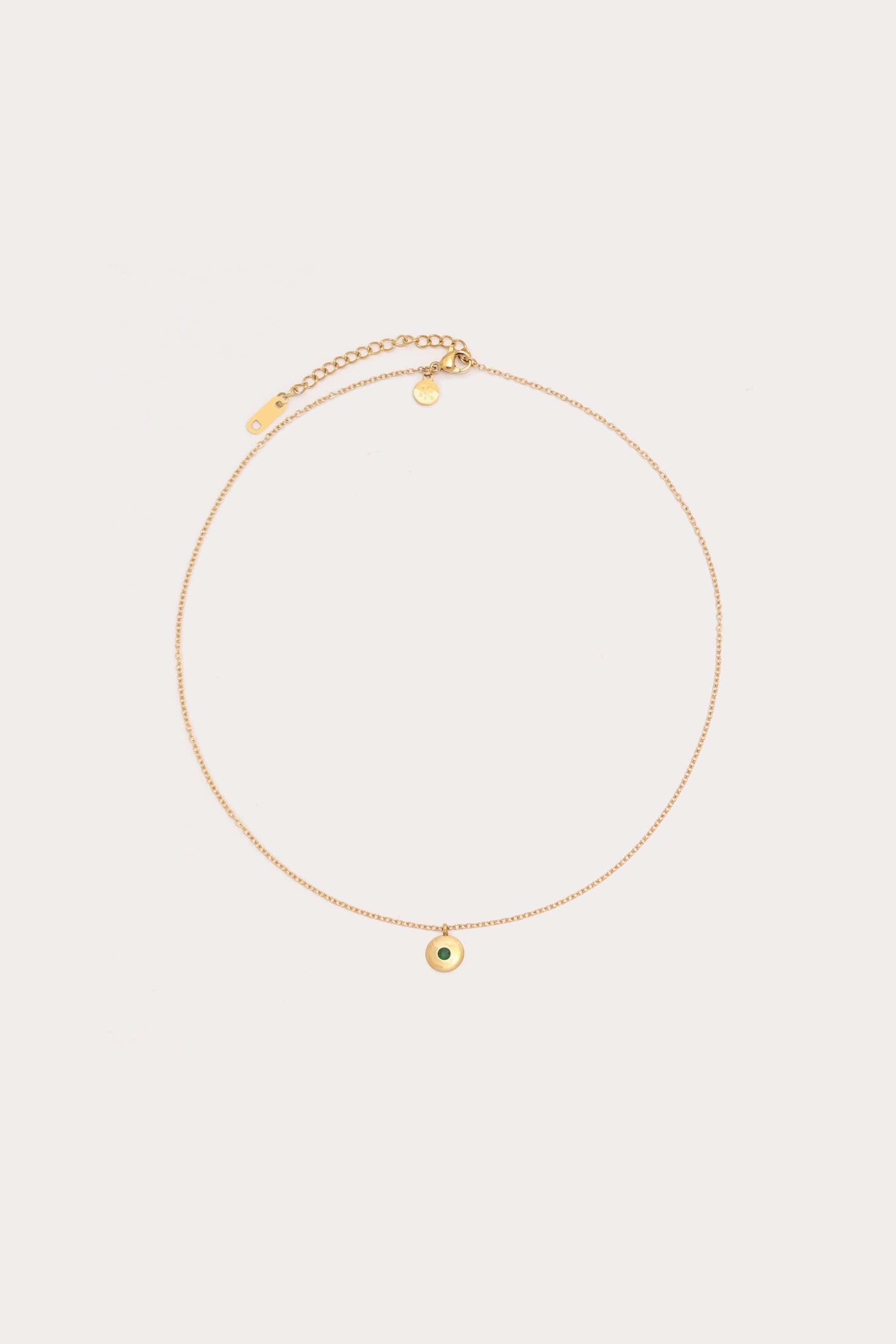 Birthstone Disc Necklace