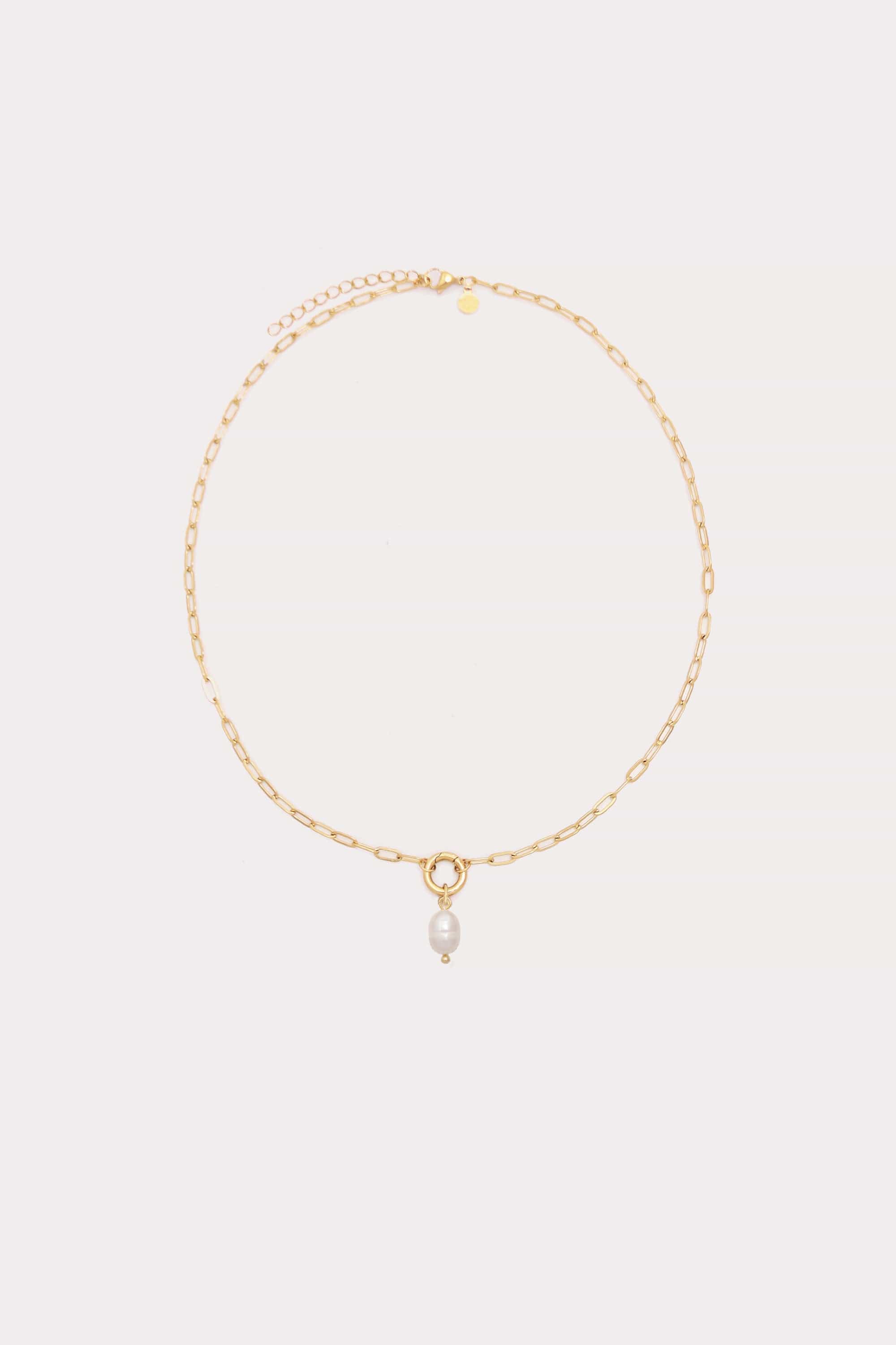 Pearl Carabiner Necklace