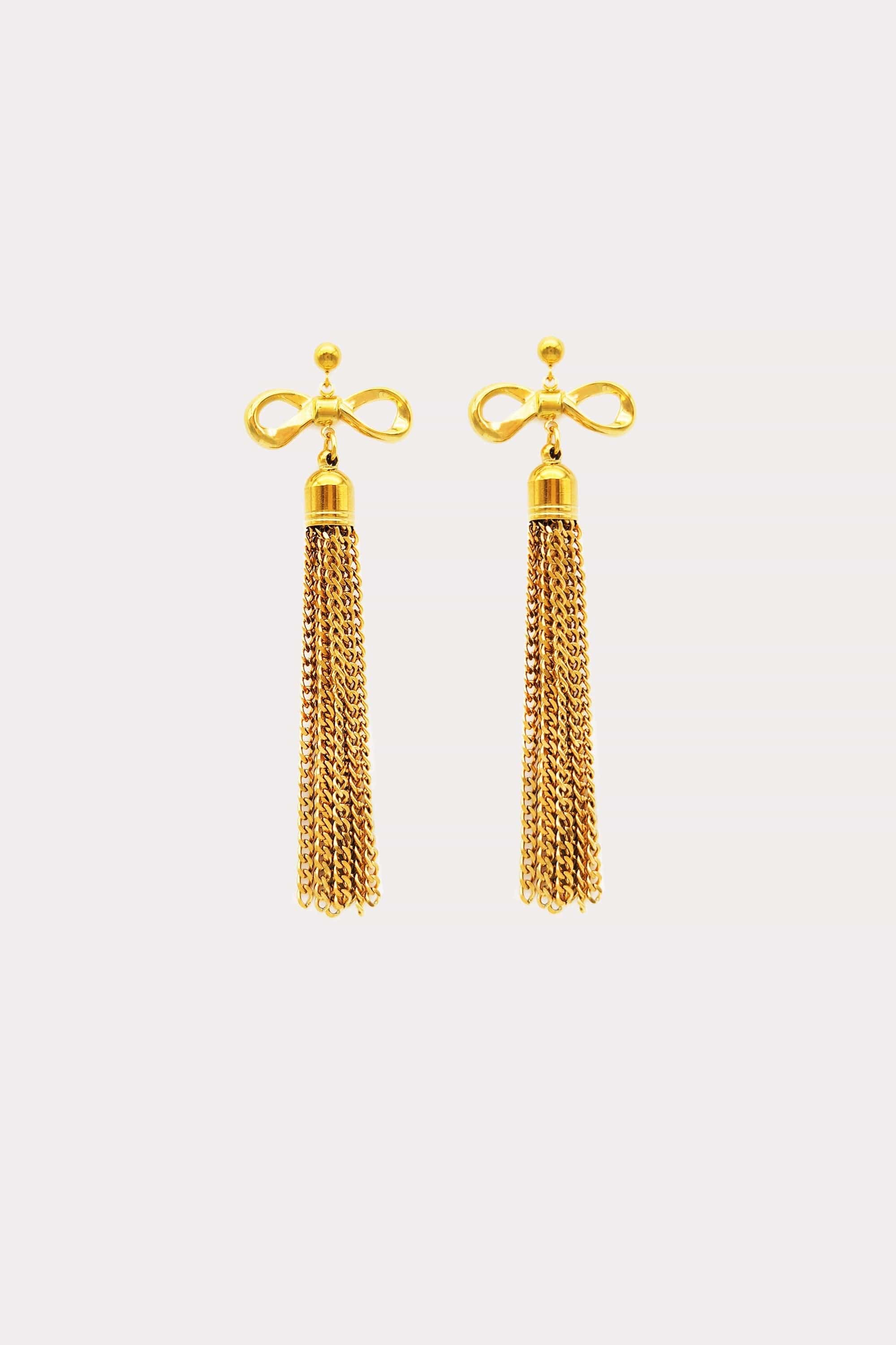 Bow Fringe Earrings