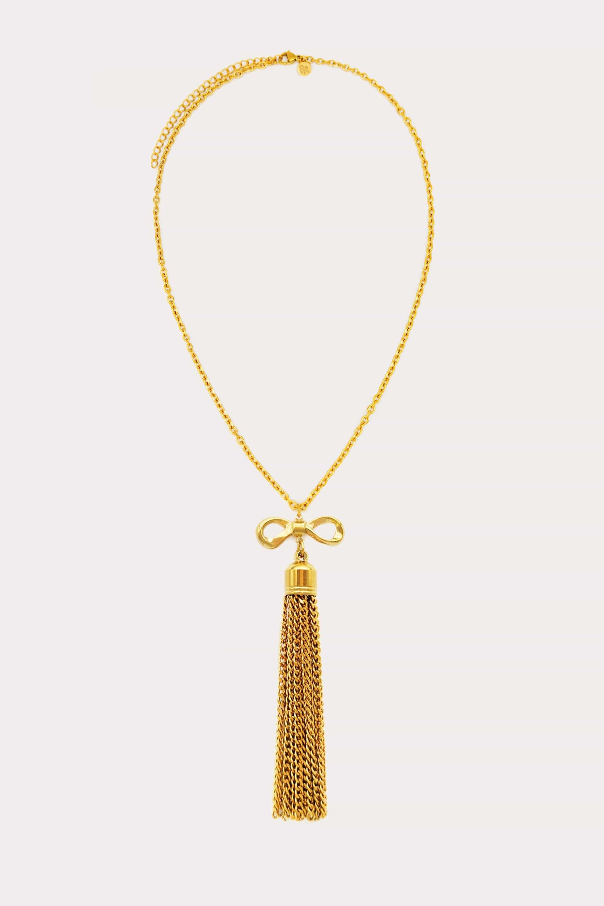 Bow Fringe Necklace