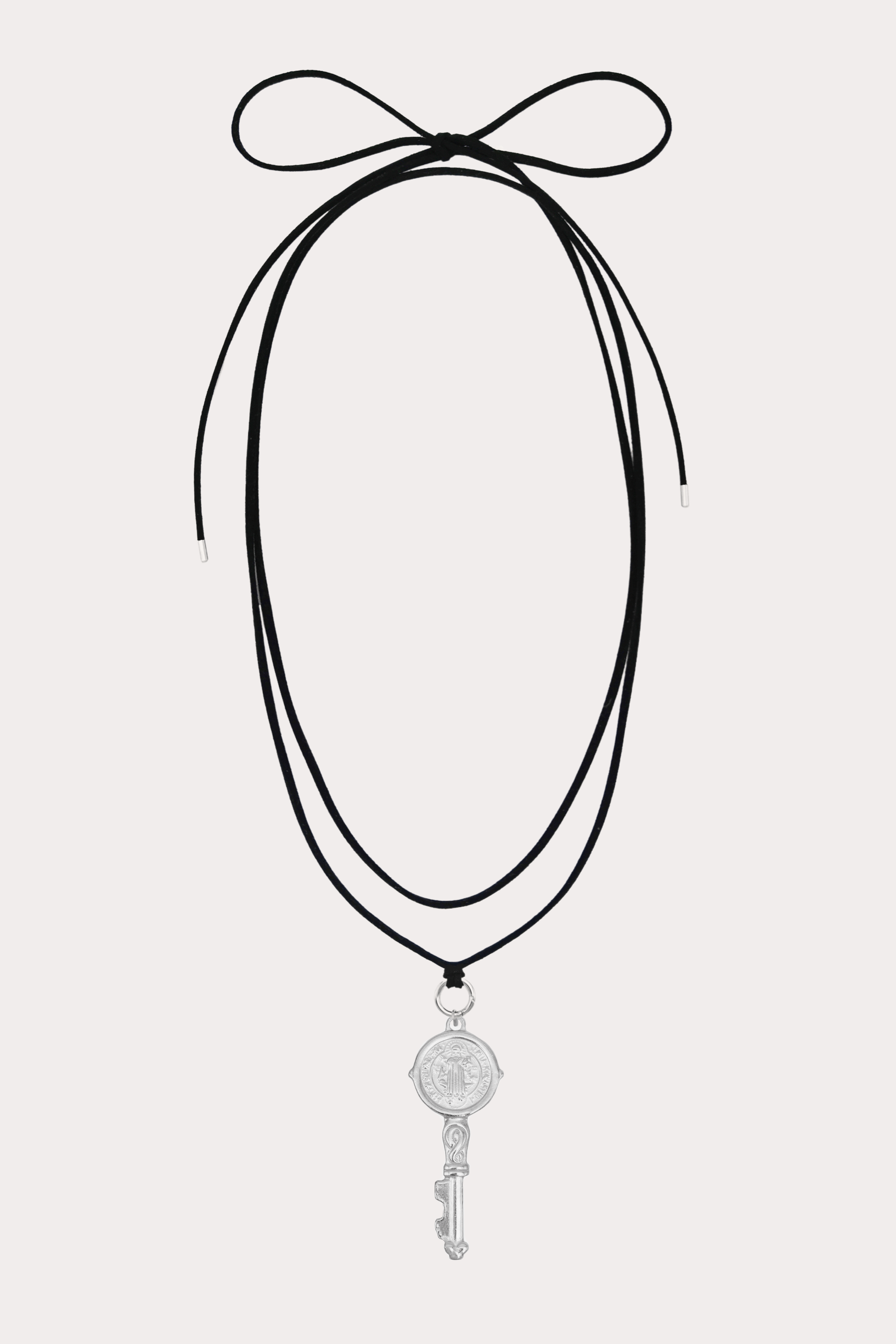 Key Corded Tie Necklace