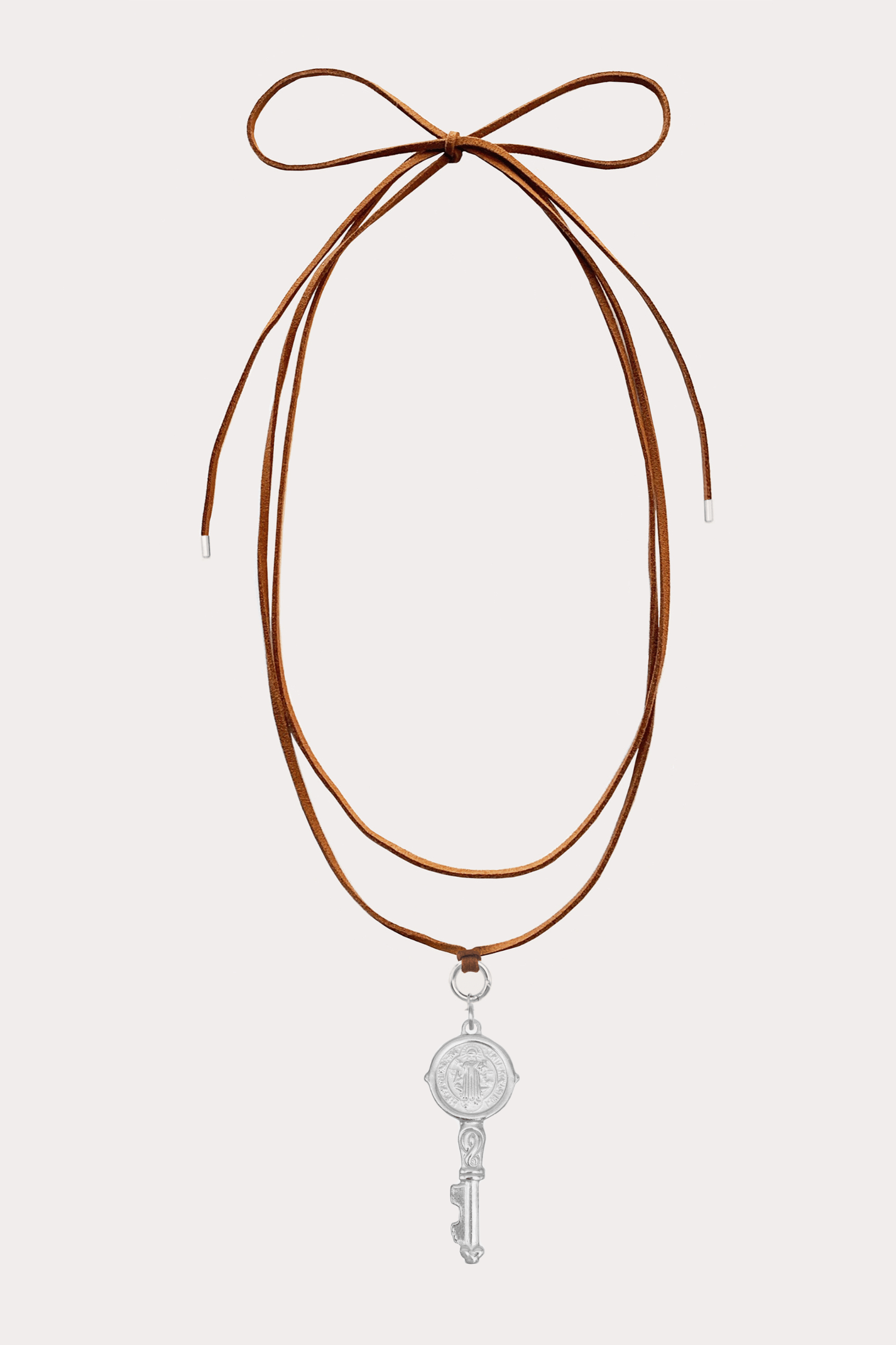 Key Corded Tie Necklace