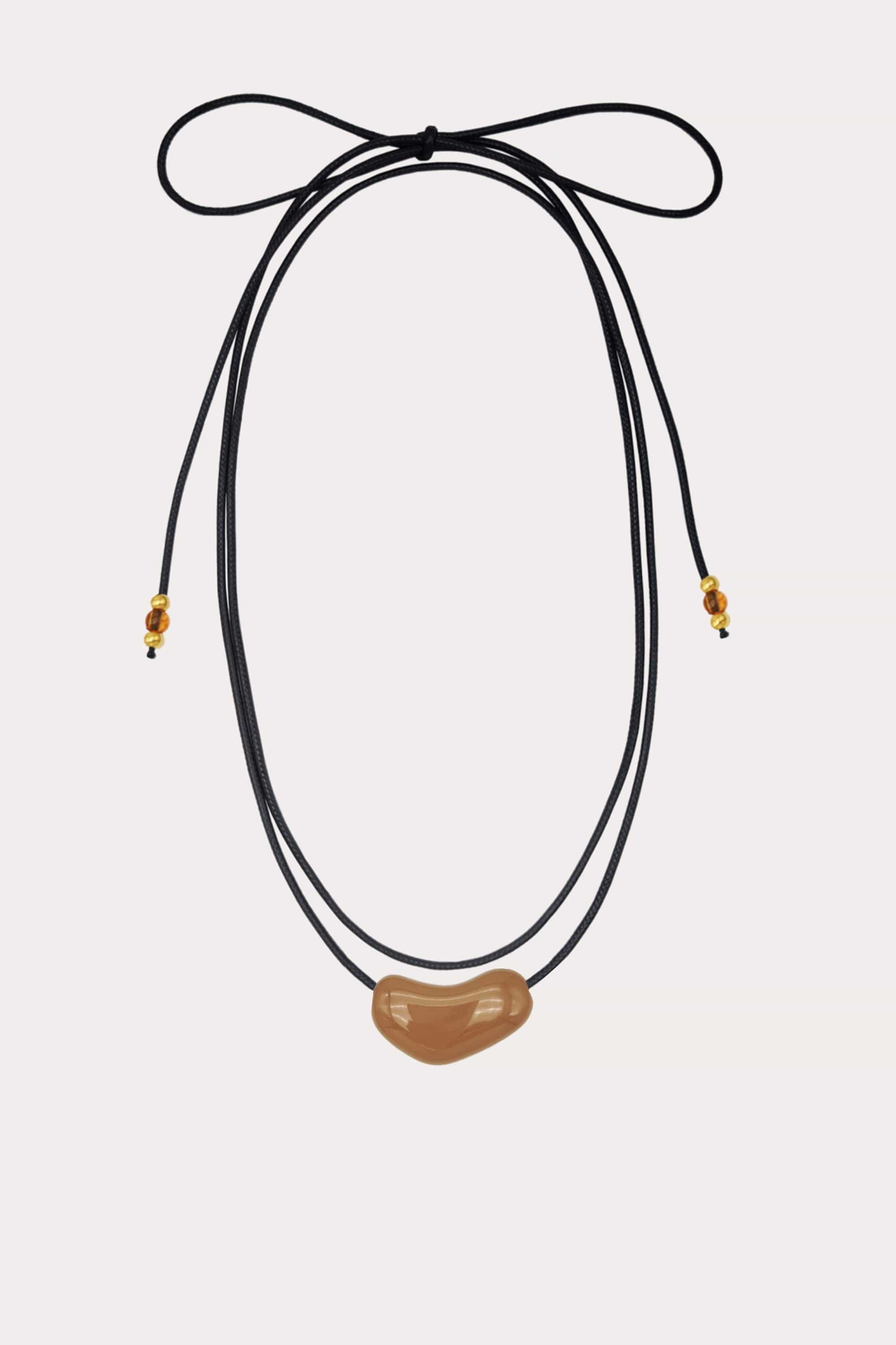 Resin Nugget Corded Tie Necklace