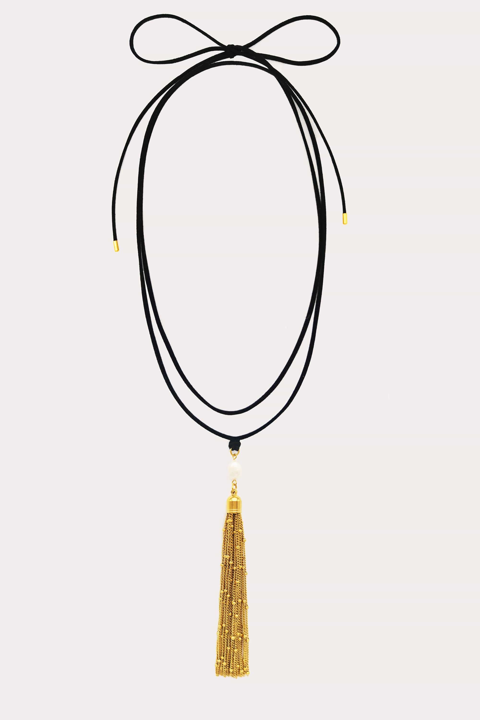 Tassel Corded Tie Necklace