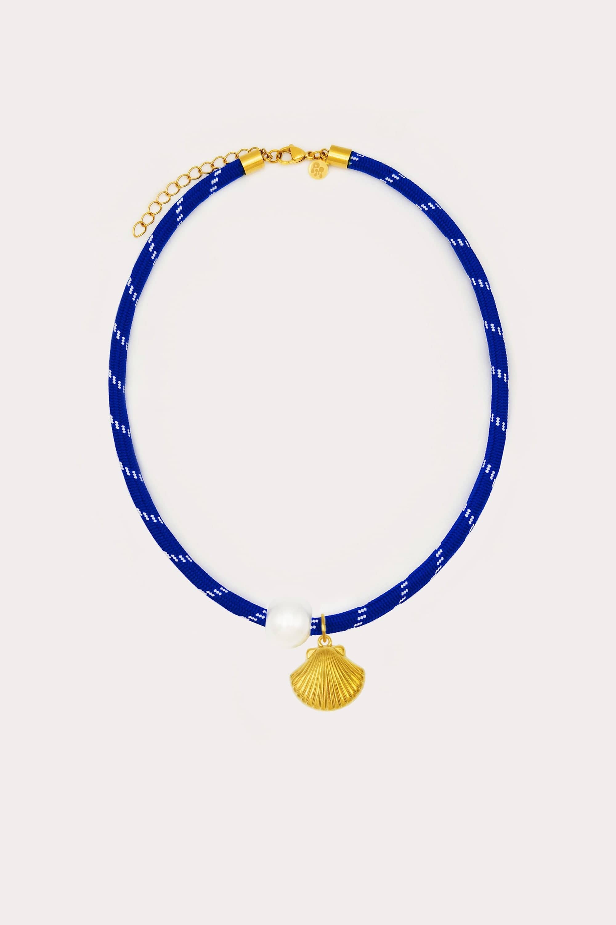 Shell Pearl Charm Paracord Necklace