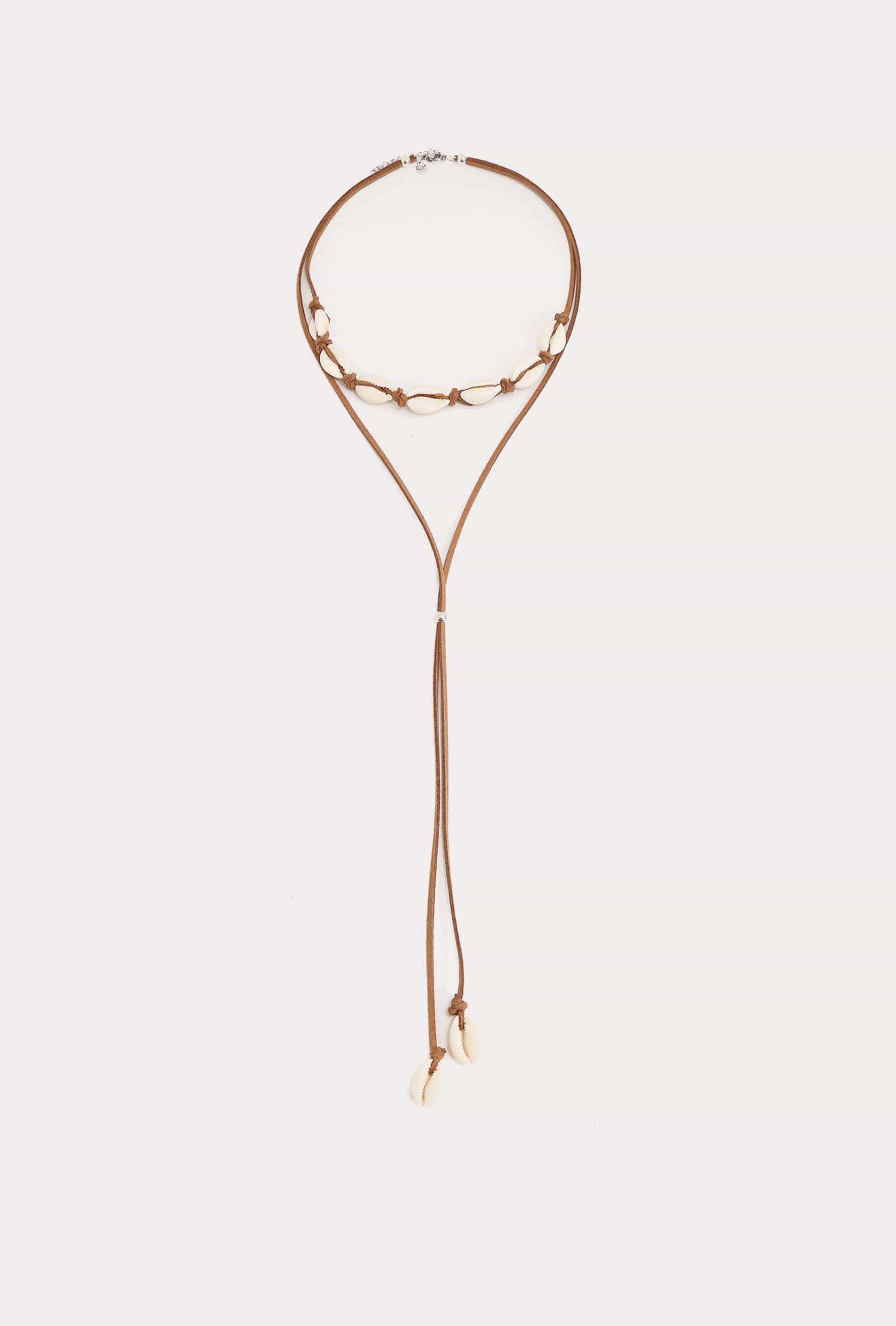 Puka Bolo Tie Necklace
