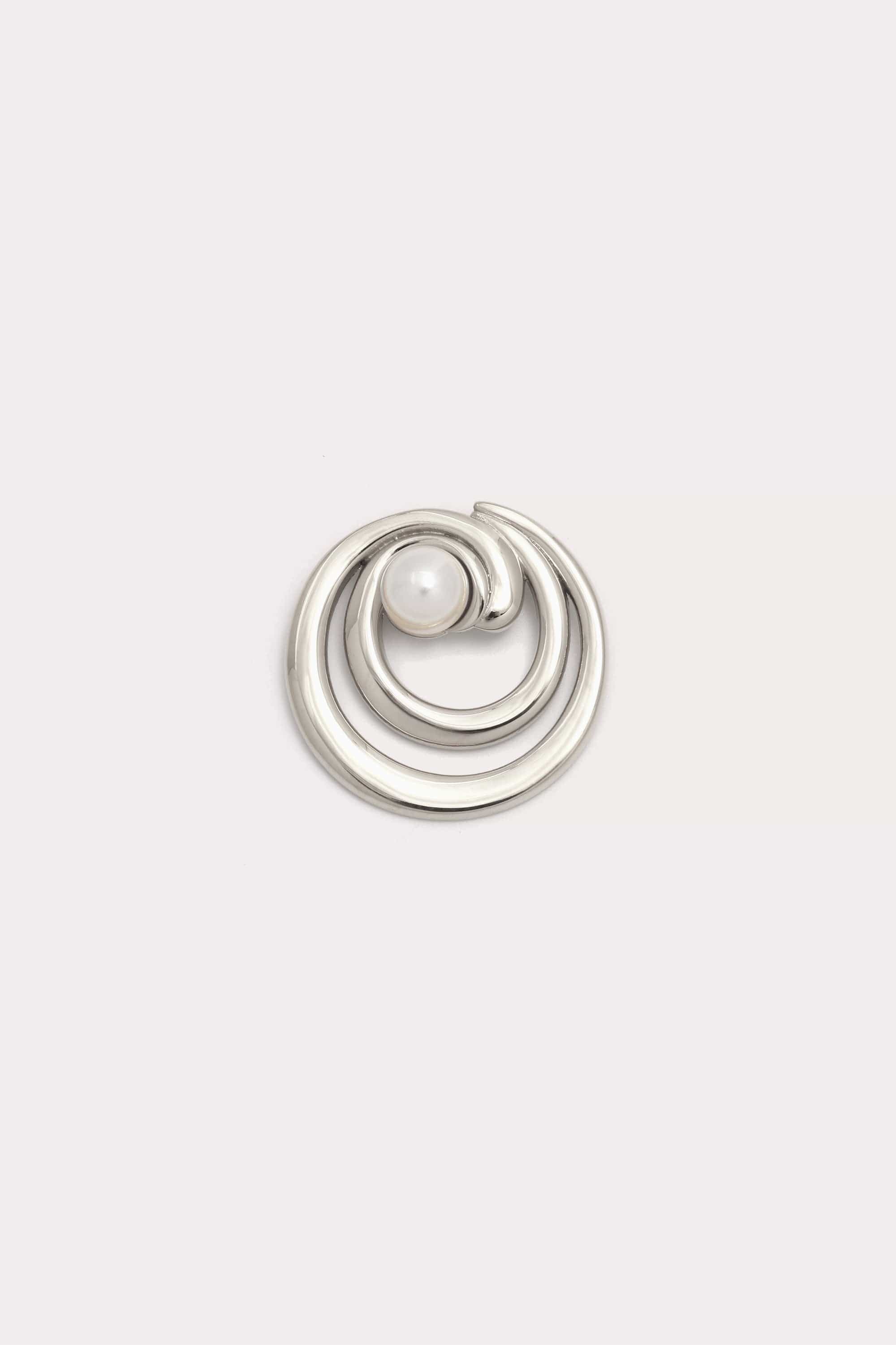 Swirl Pearl Brooch