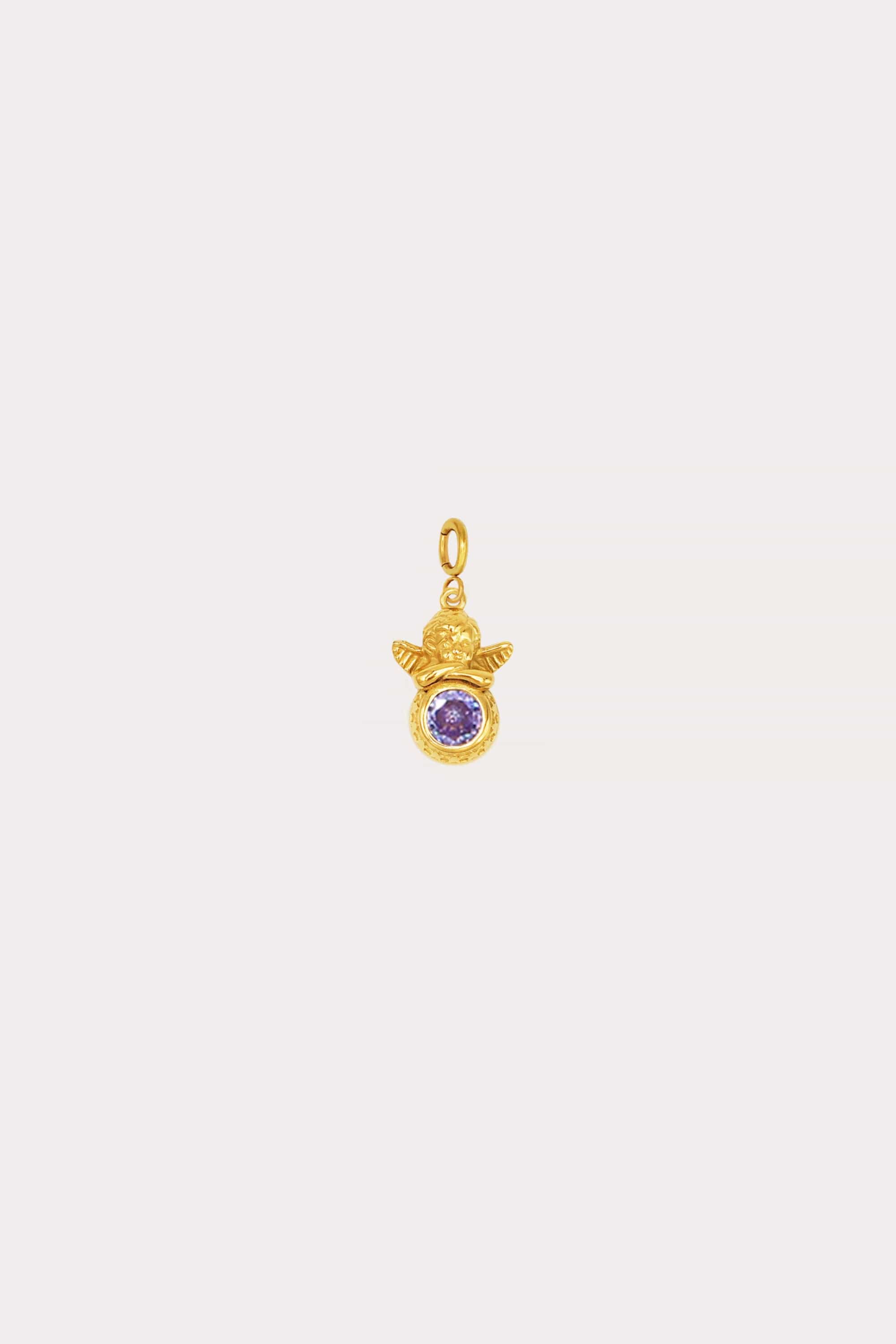 Birthstone Angel Charm