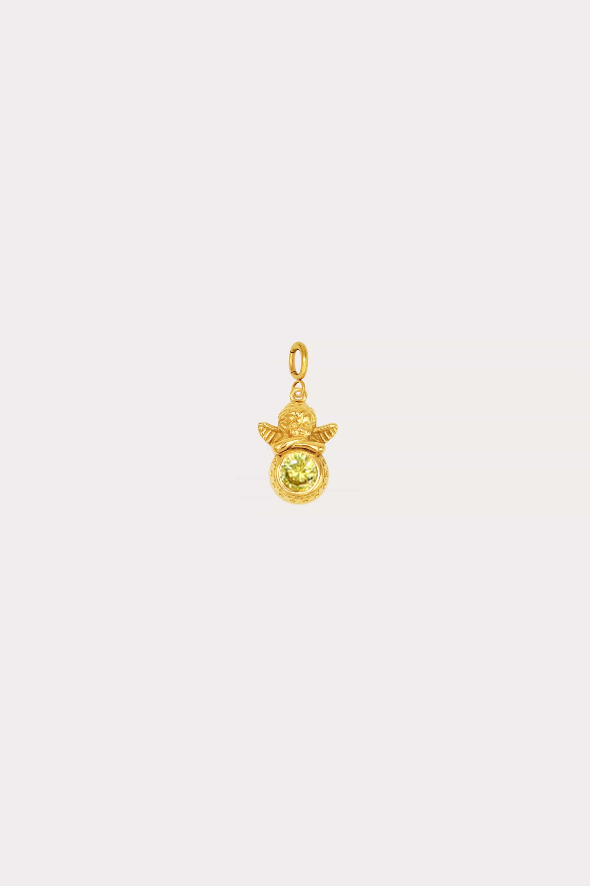 Birthstone Angel Charm