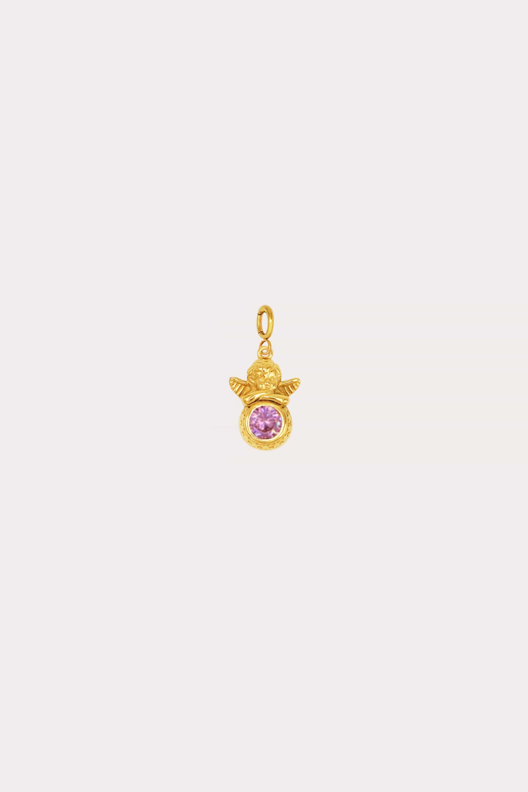 Birthstone Angel Charm