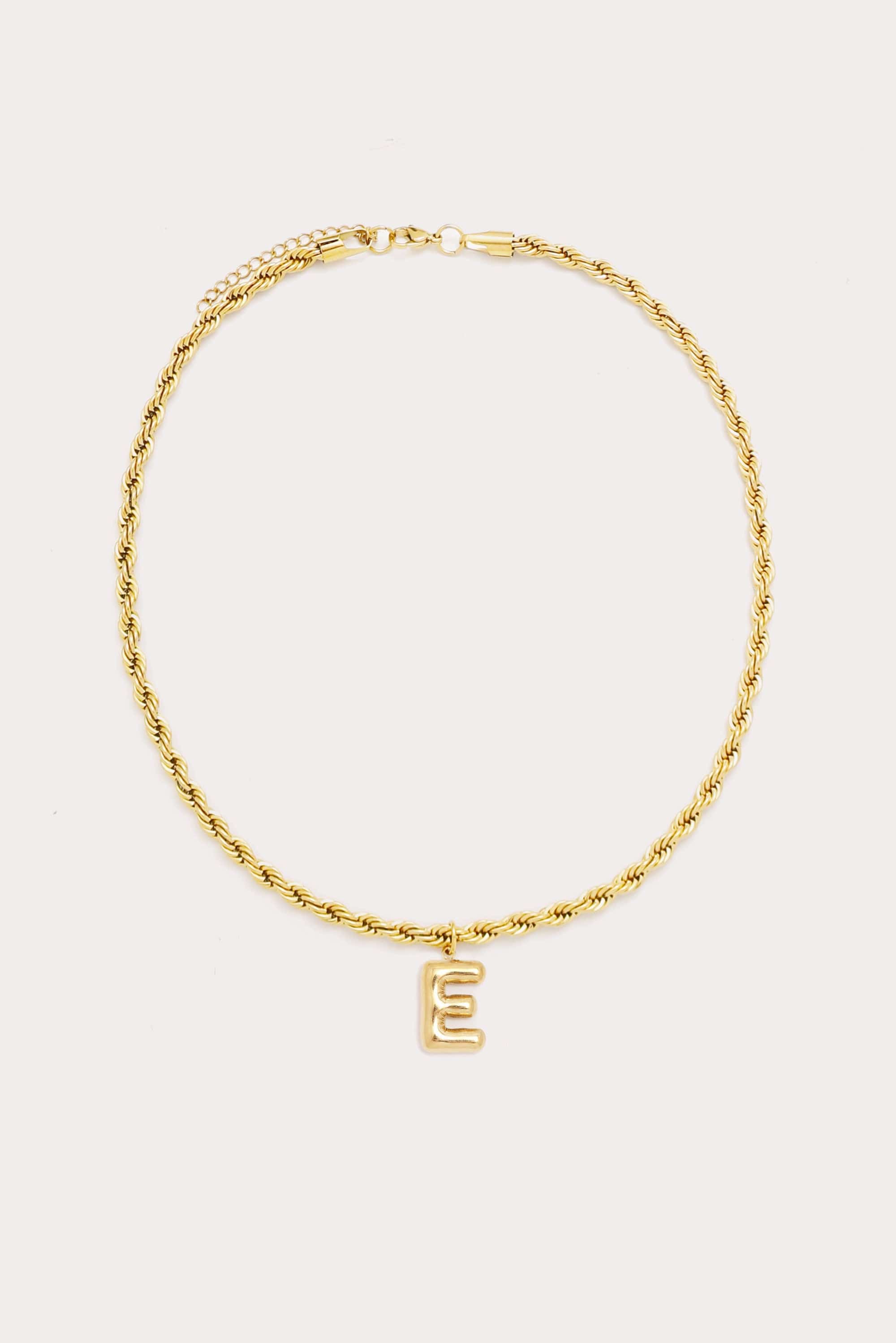 Bubble Initial Rope Necklace