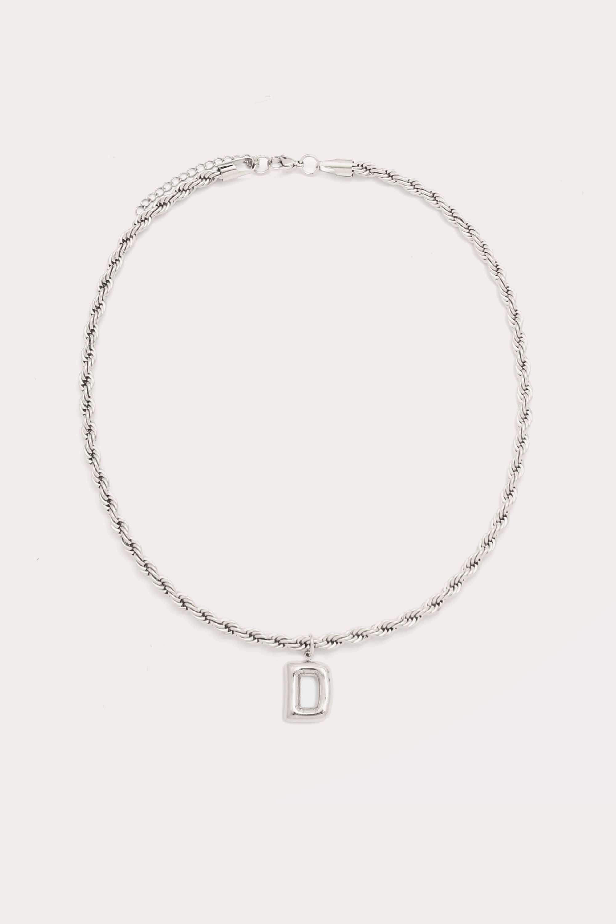 Bubble Initial Rope Necklace