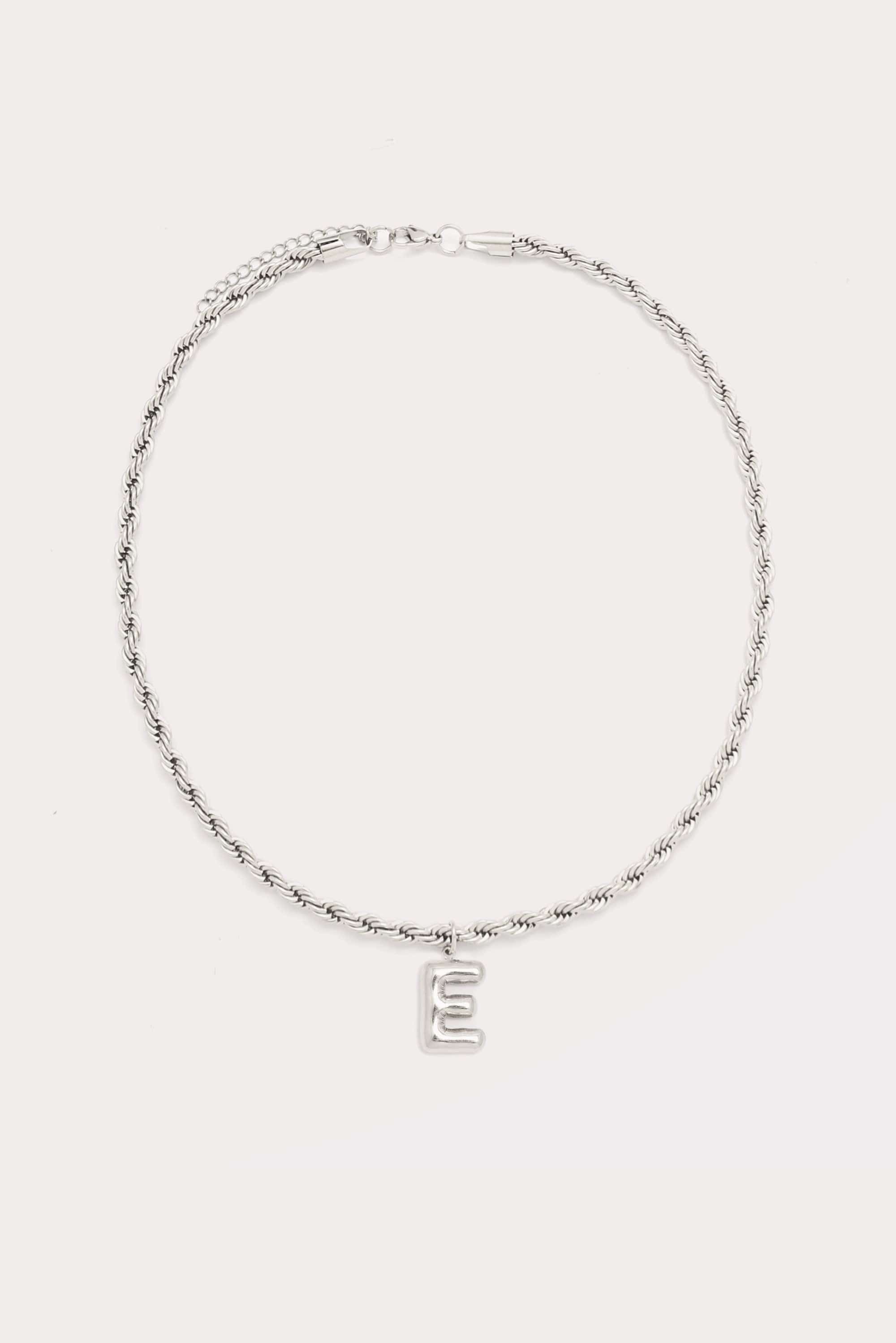 Bubble Initial Rope Necklace