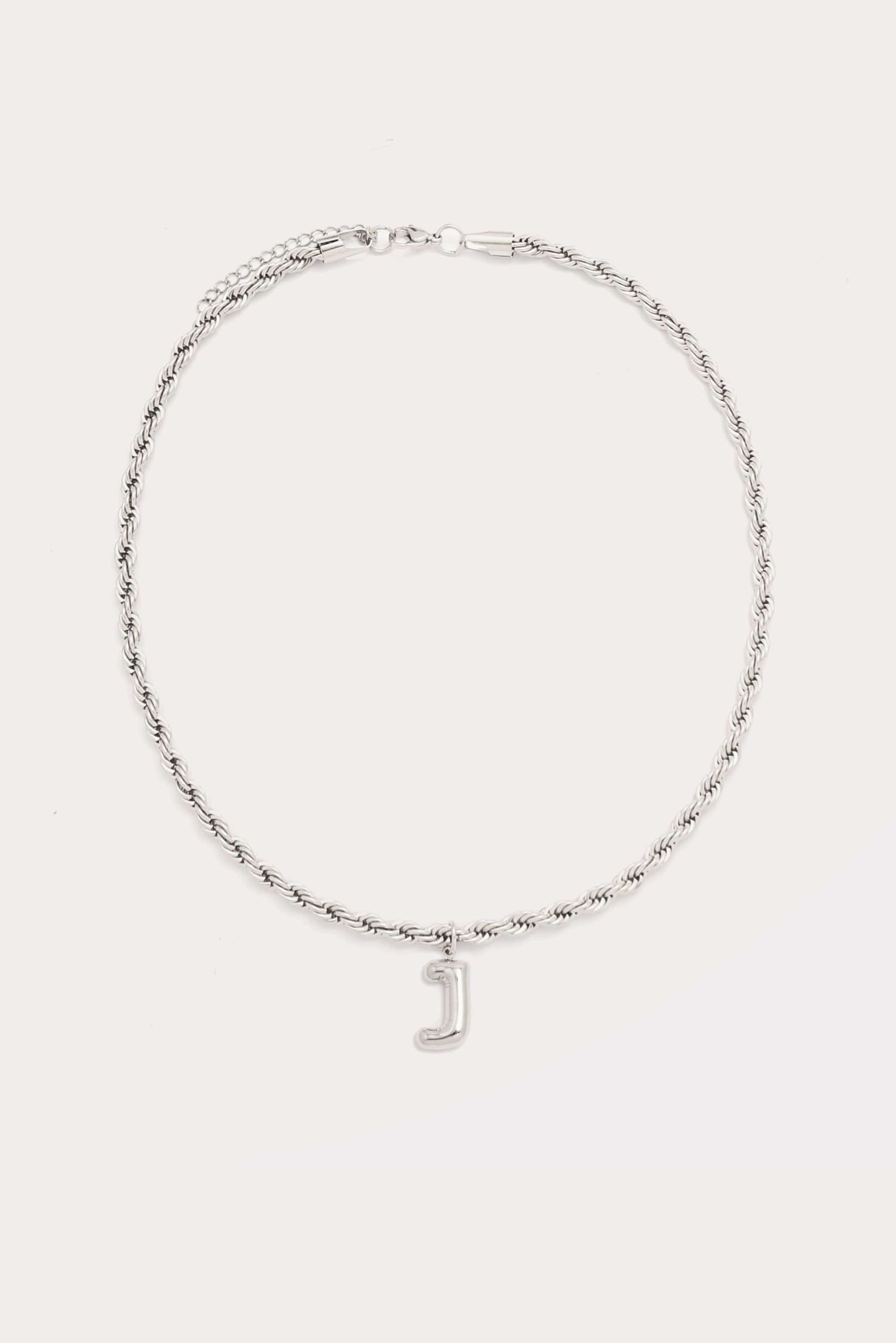 Bubble Initial Rope Necklace