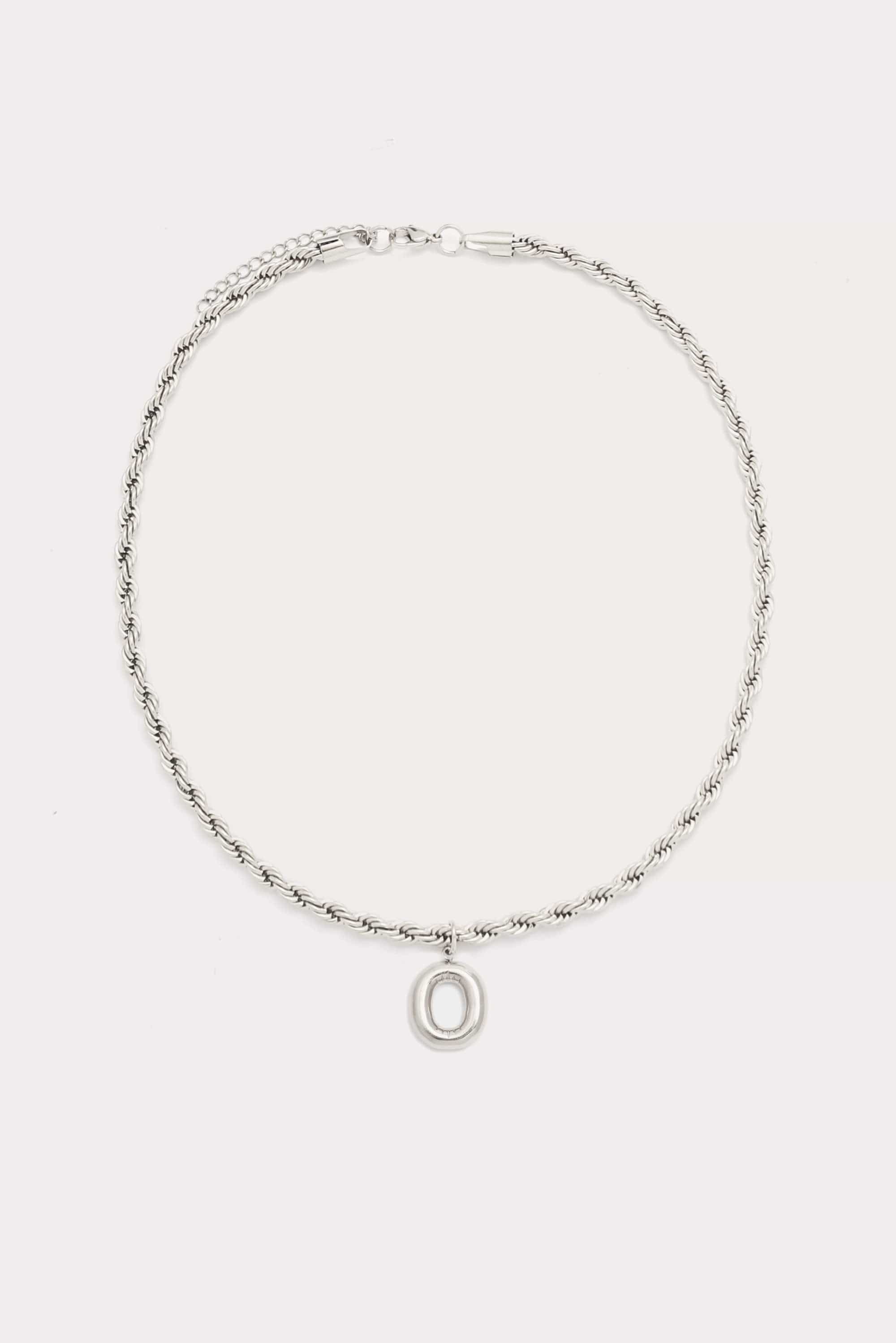 Bubble Initial Rope Necklace