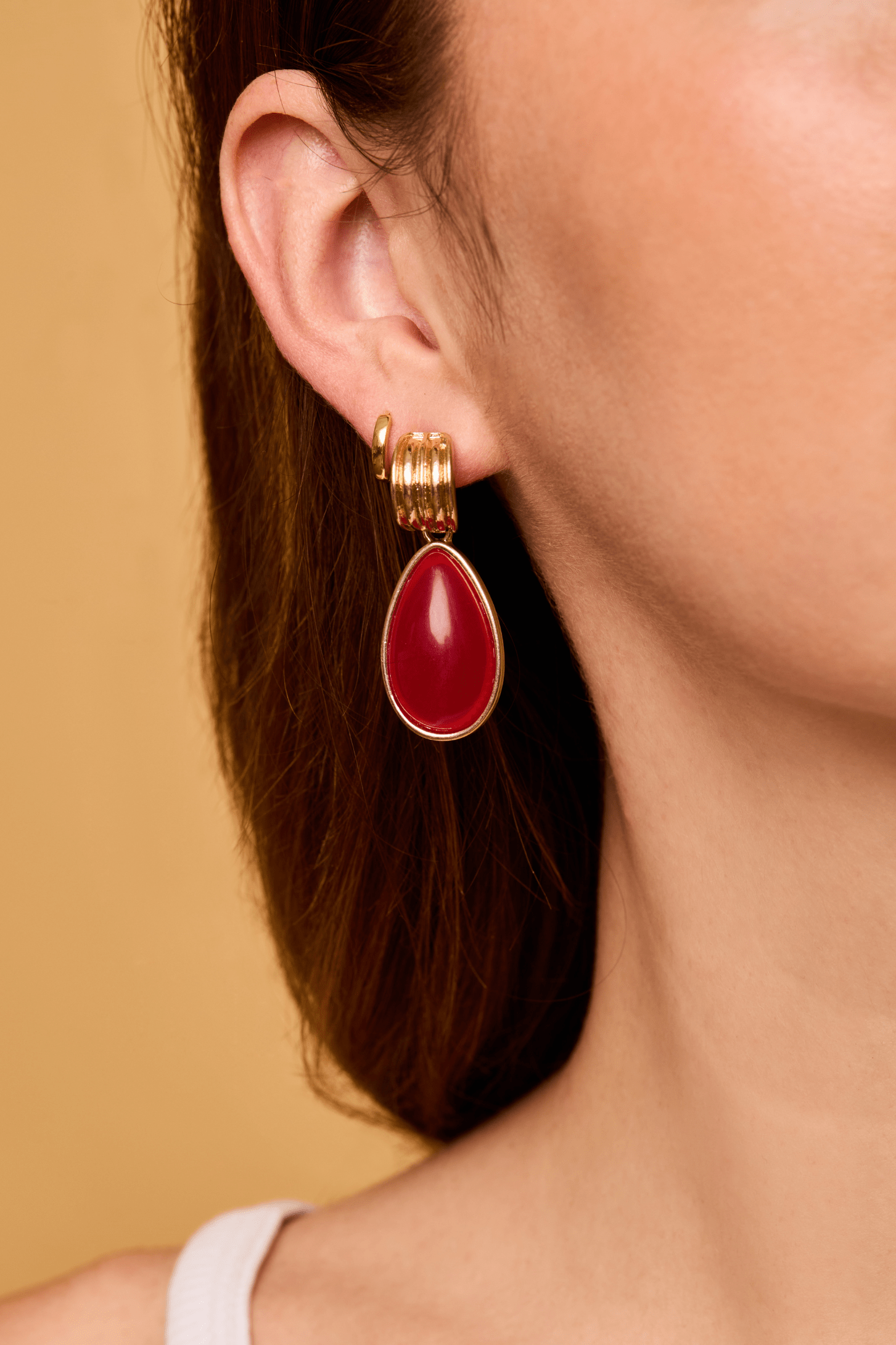 Hoop Tear Drop Earrings