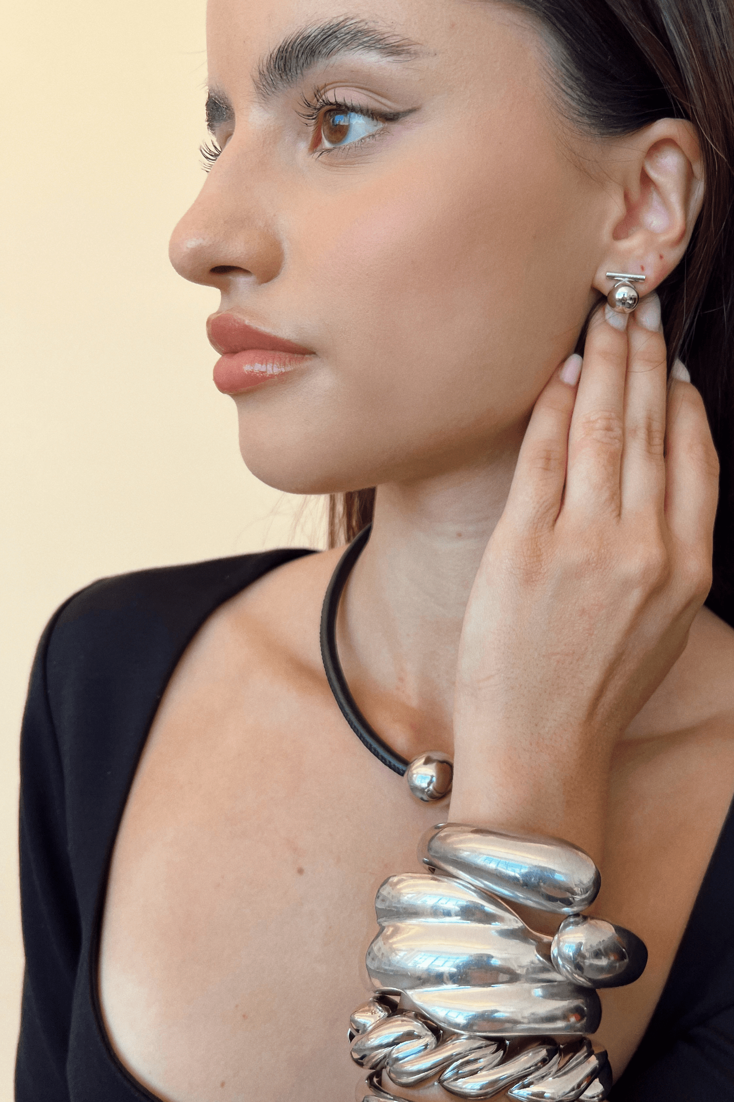 Large Ball Corded Necklace