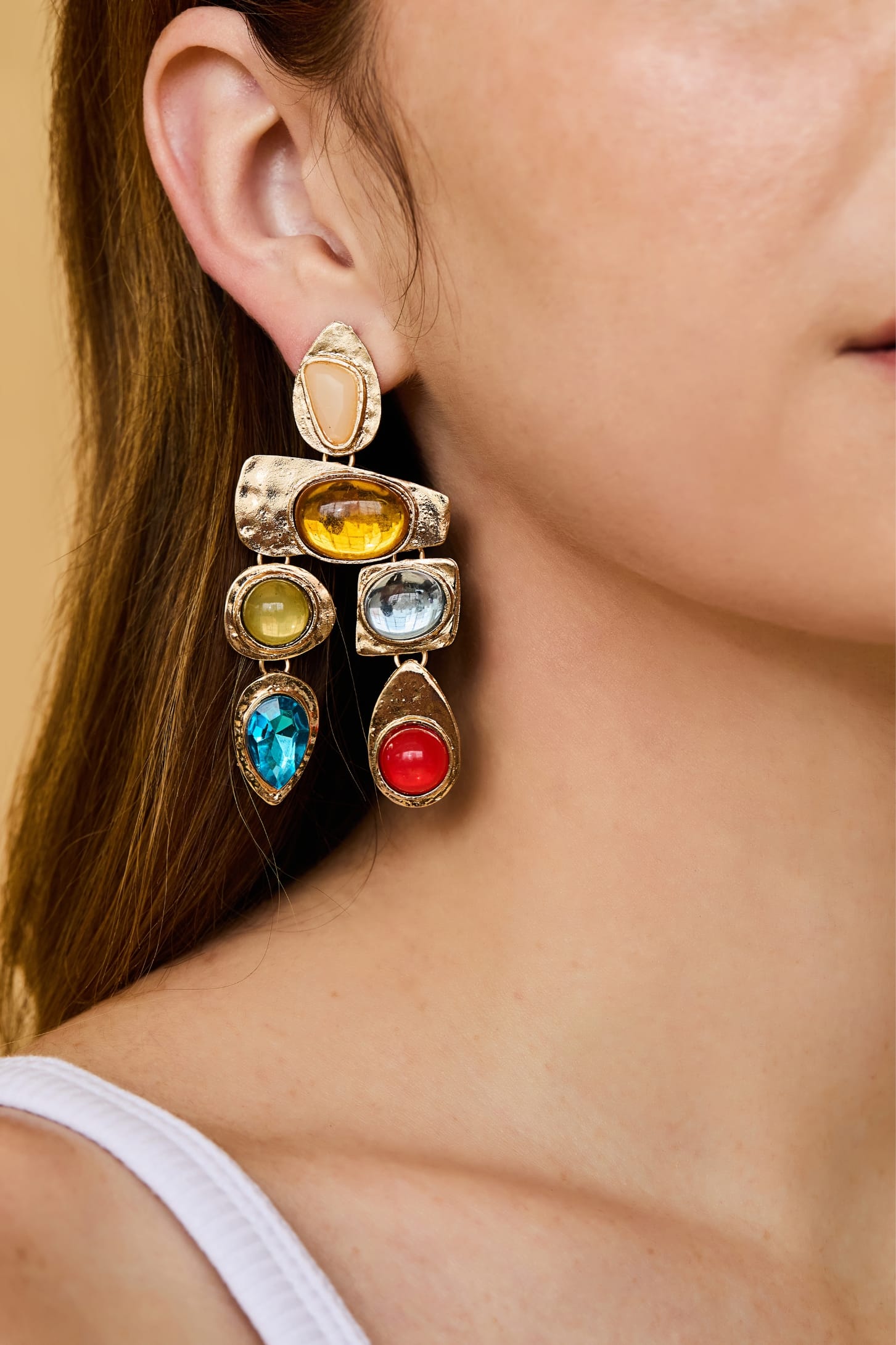 Multi Stone Earrings
