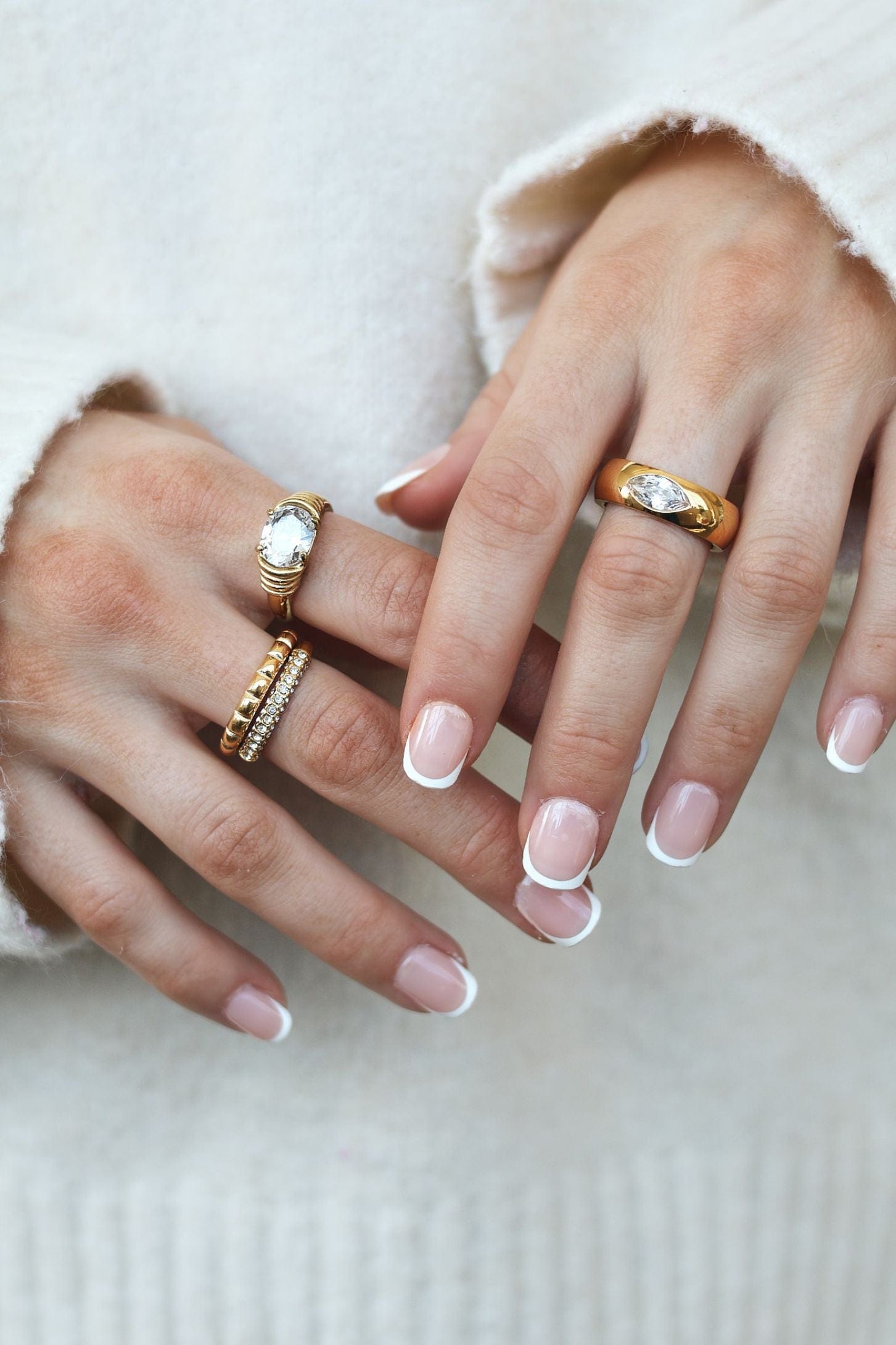Puffed Stone Ring