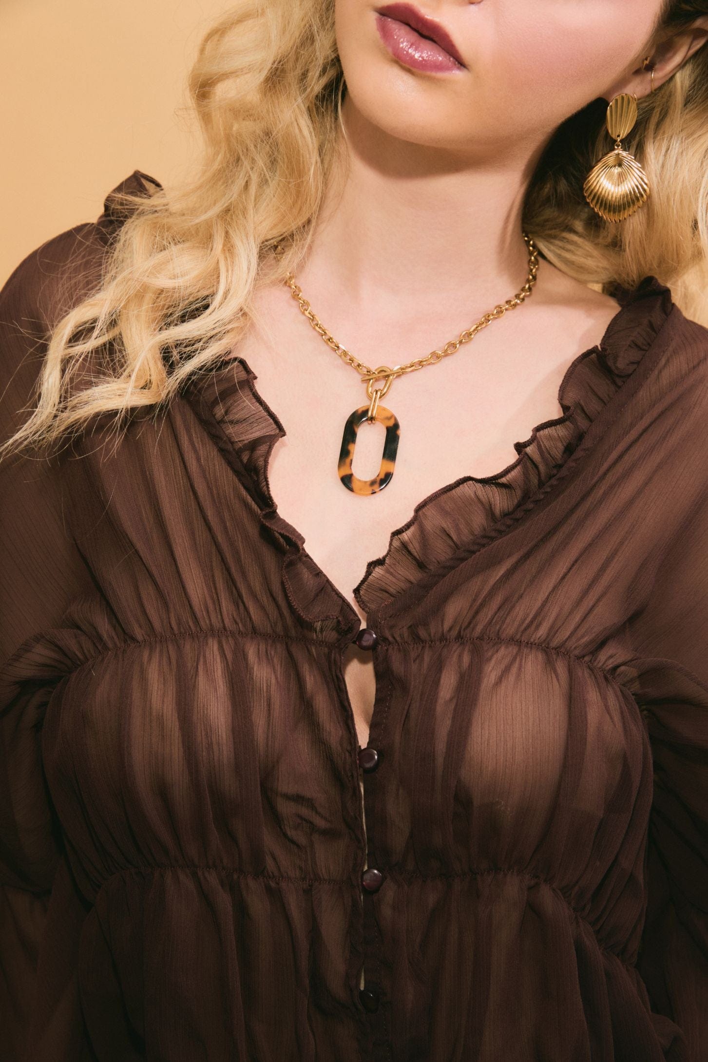 Tortoise Carabiner Necklace