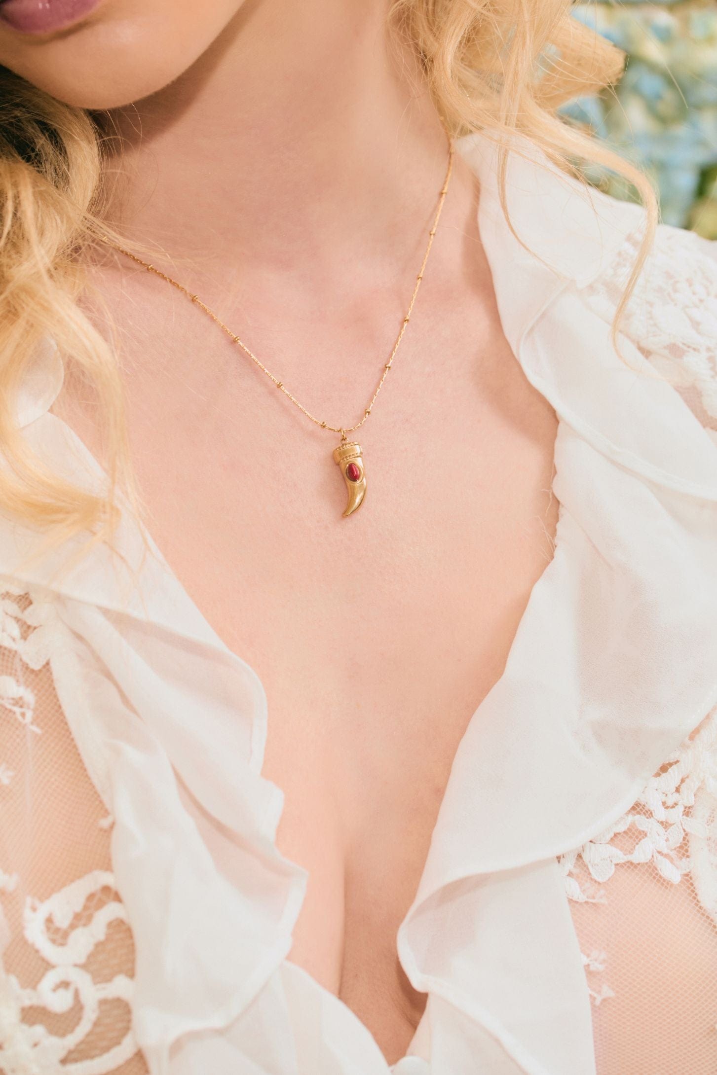 Horn Charm Necklace