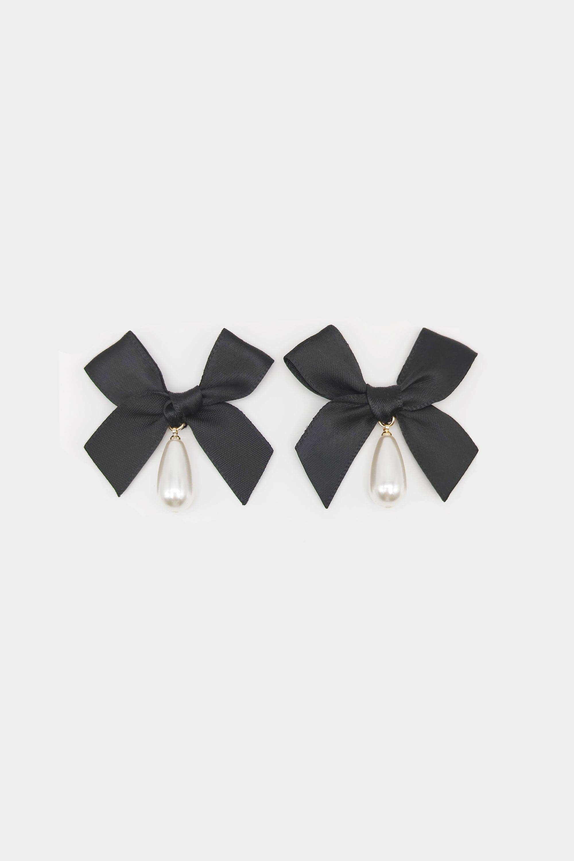 Bow Drop Pearl Earrings