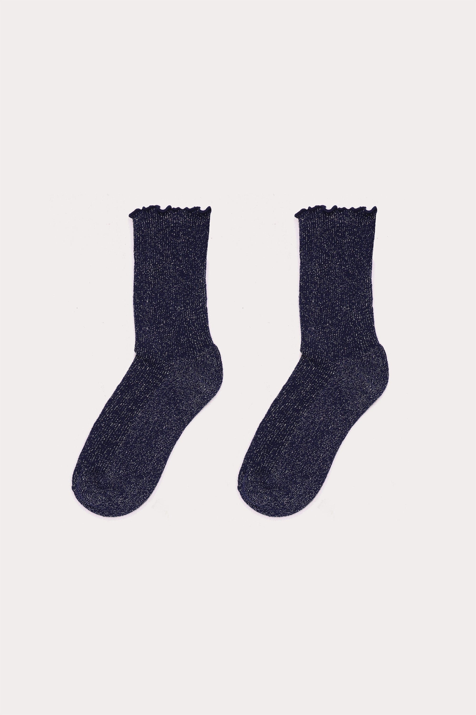Ruffle Shimmer Sock