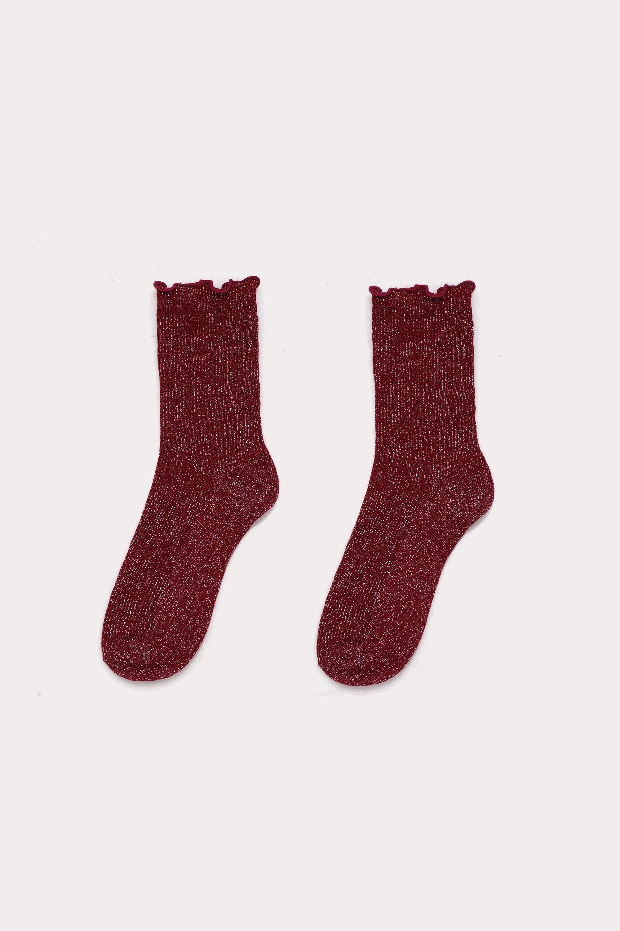 Ruffle Shimmer Sock