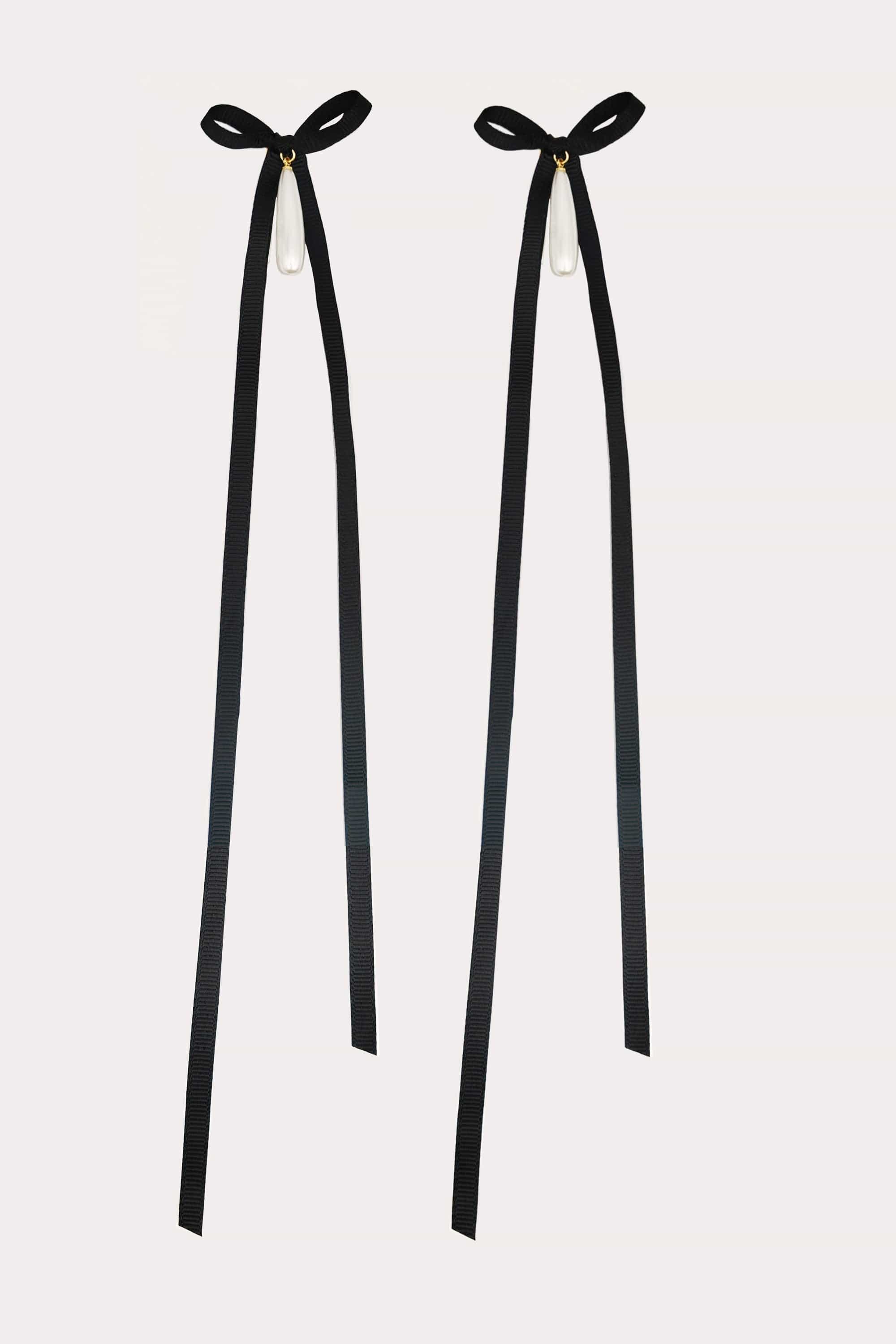 Long Bow Drop Pendant Earrings