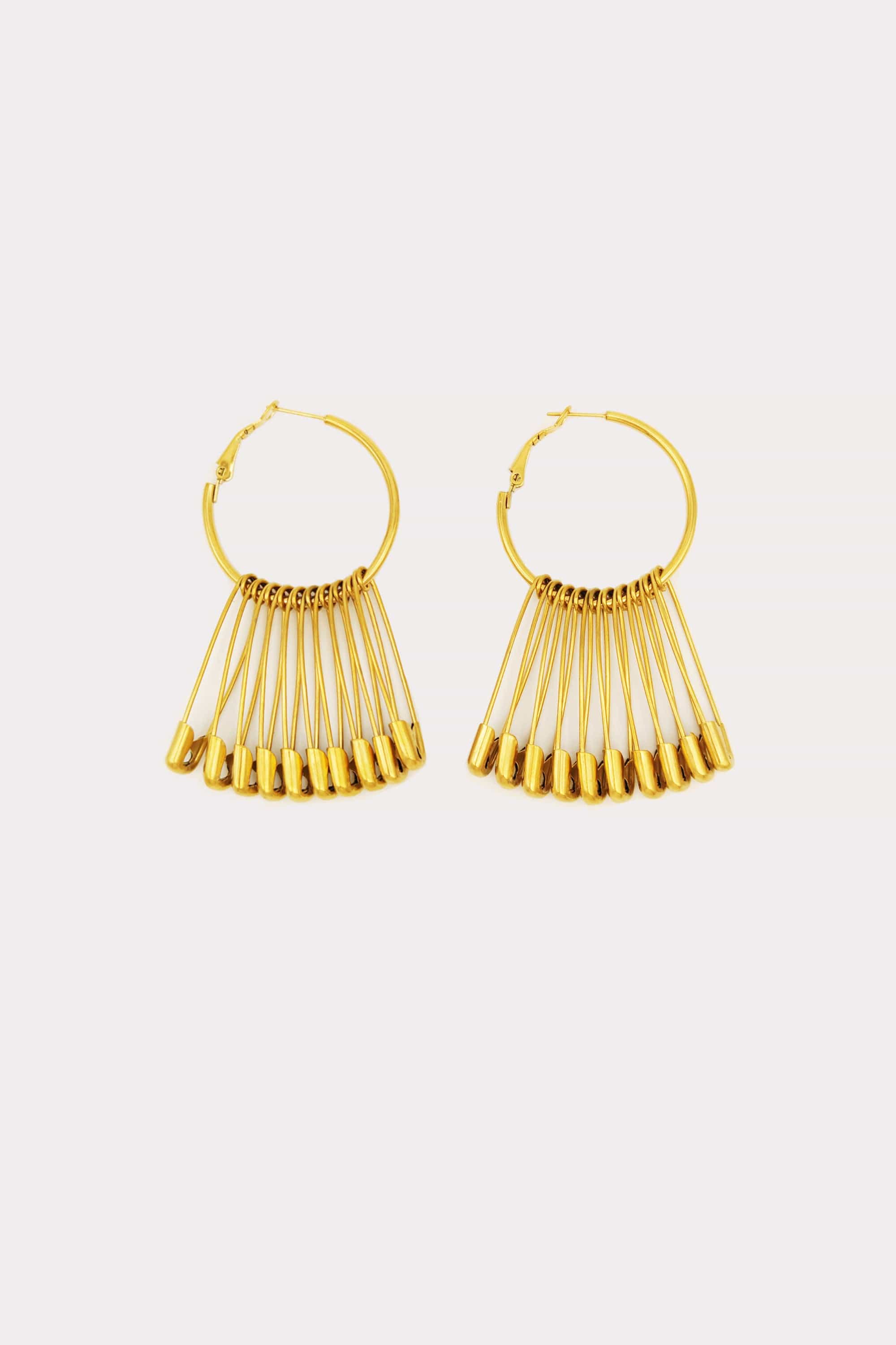Safety Pin Hoops