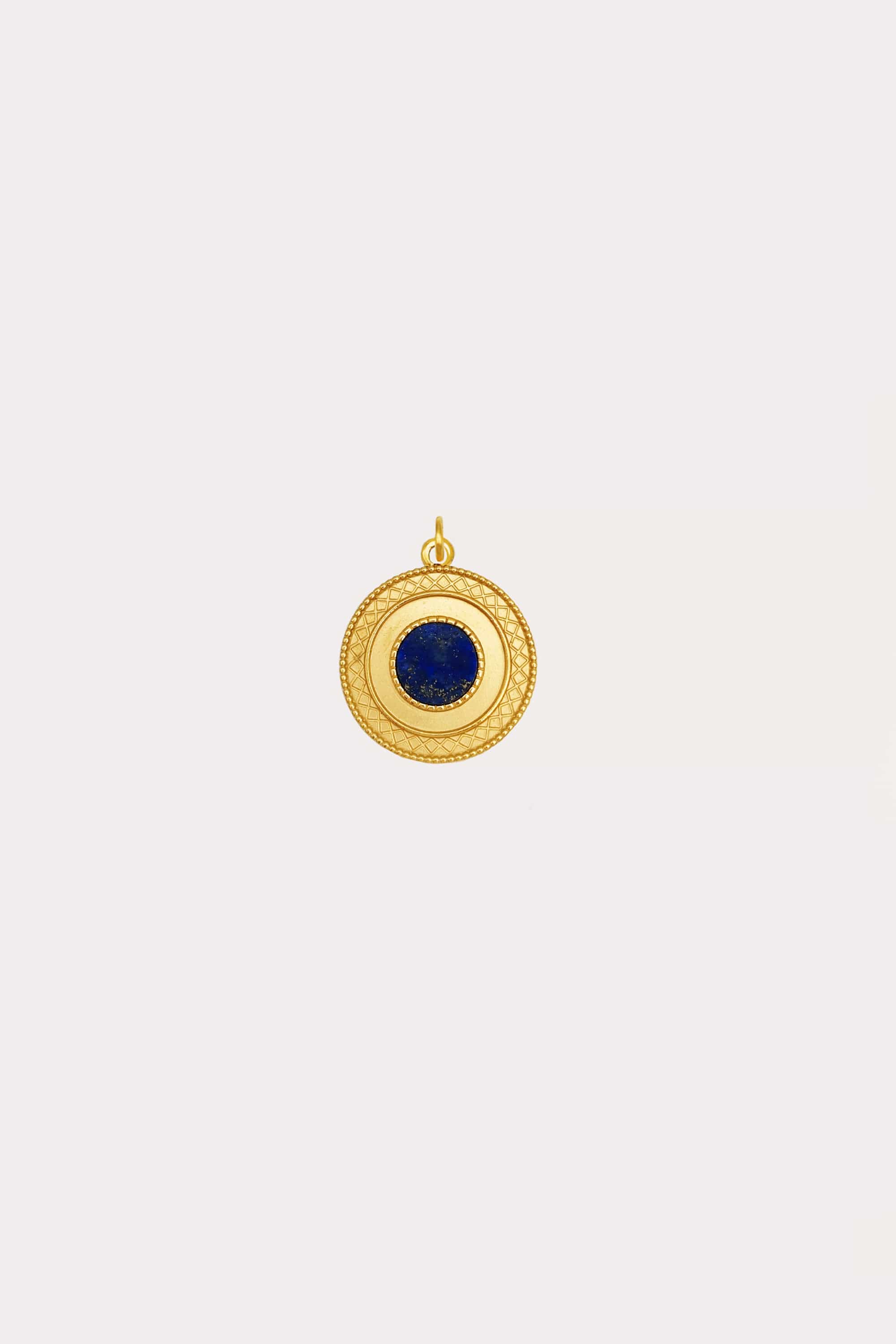 Lapis Circle Charm