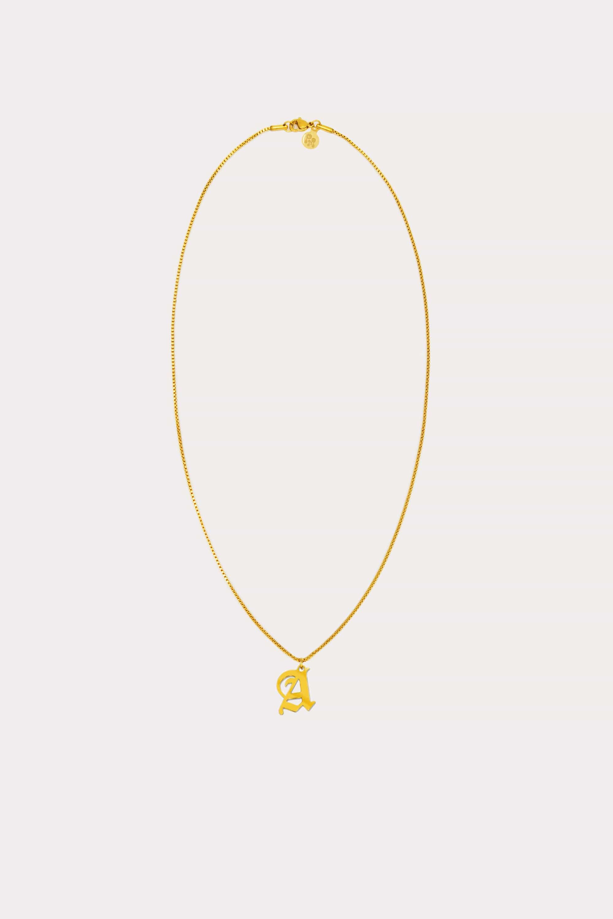 Old English Initial Necklace
