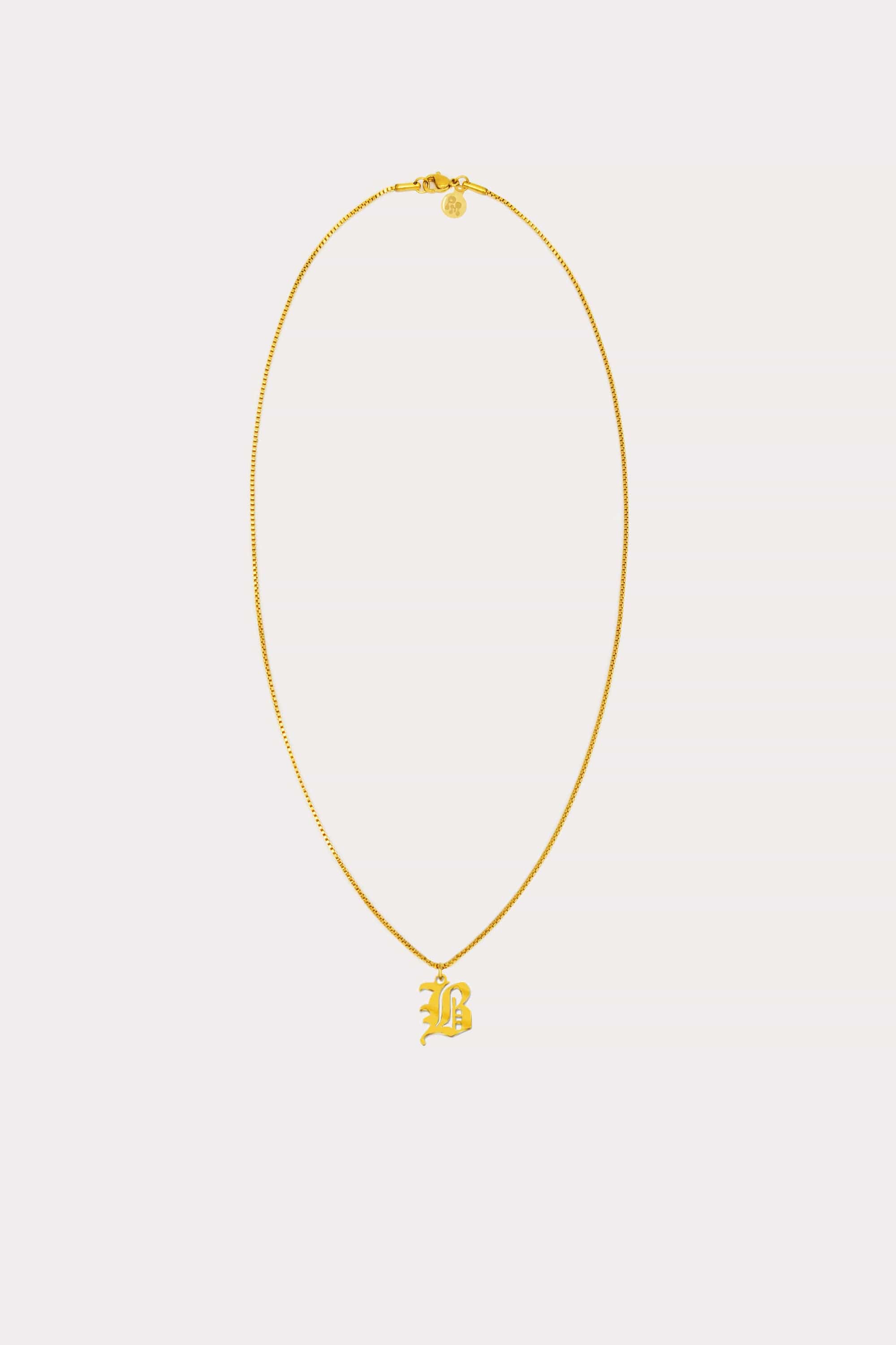 Old English Initial Necklace
