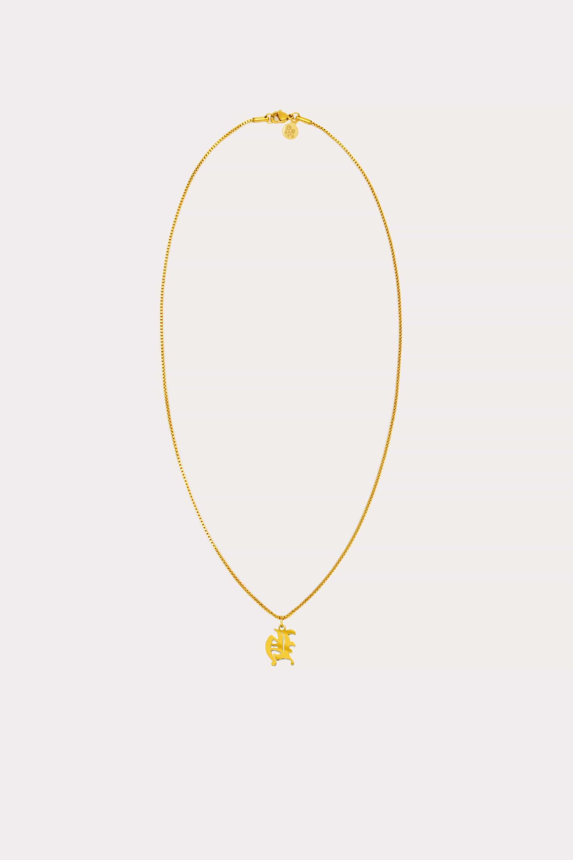 Old English Initial Necklace